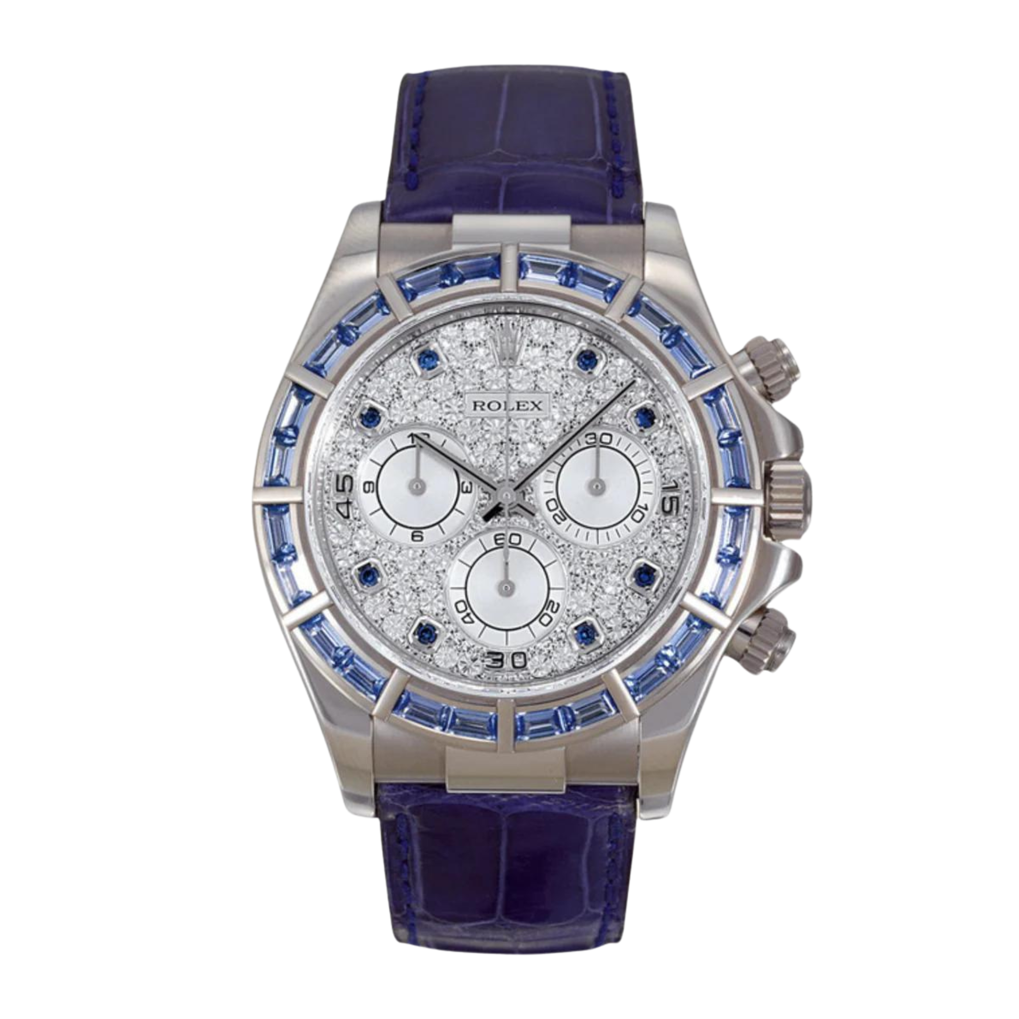 Daytona White Gold Sapphire Diamond Pave Dial 40mm Product Image