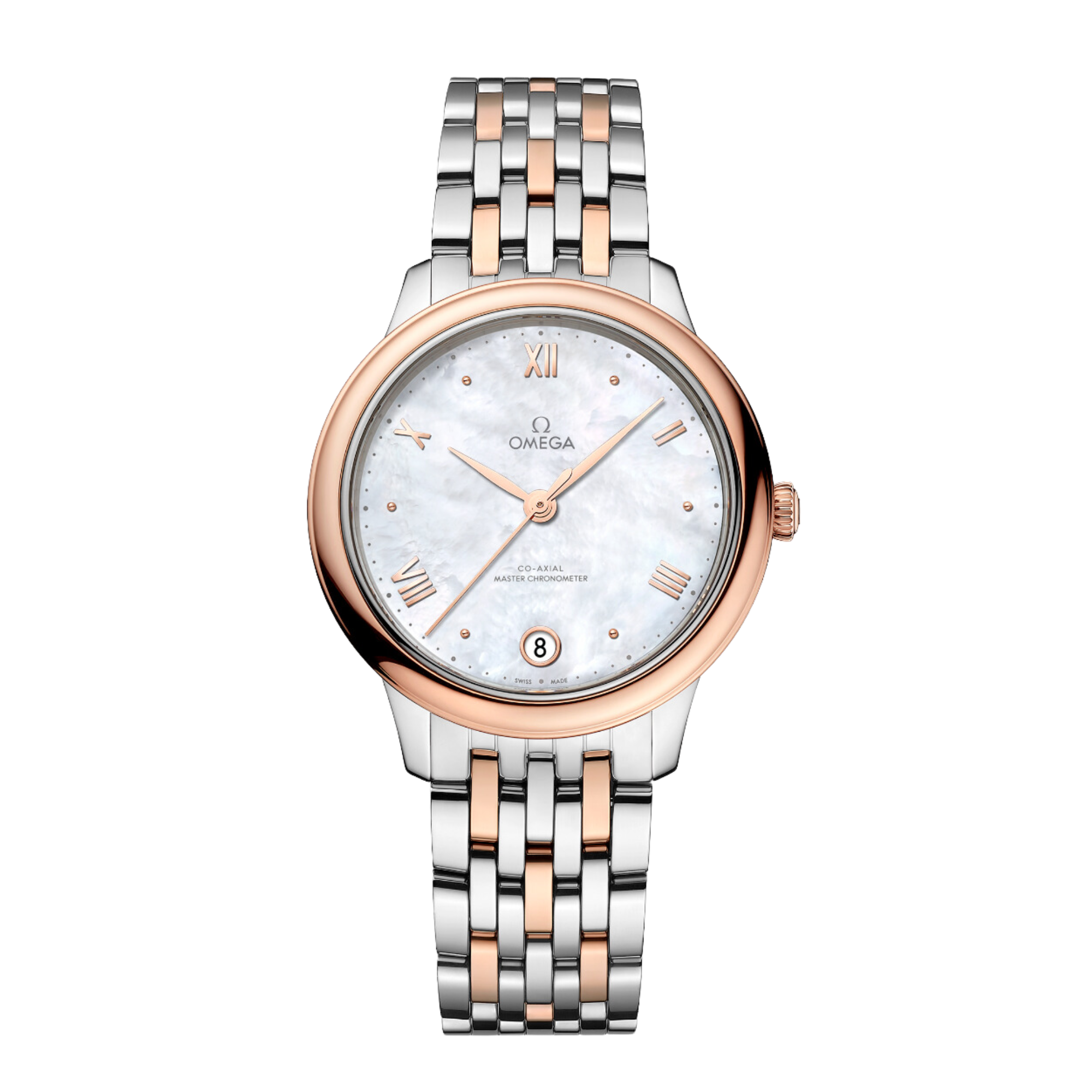 De Ville 34 Chronometer Rose Gold & Stainless Steel Mother of 