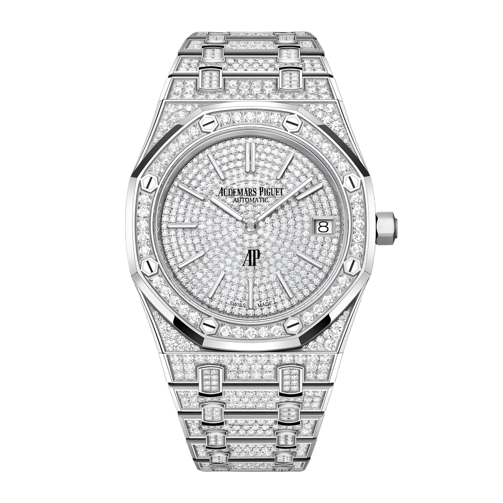 Royal Oak "Jumbo" Extra-Thin White Gold Diamond Pave Dial 39mm Product Image