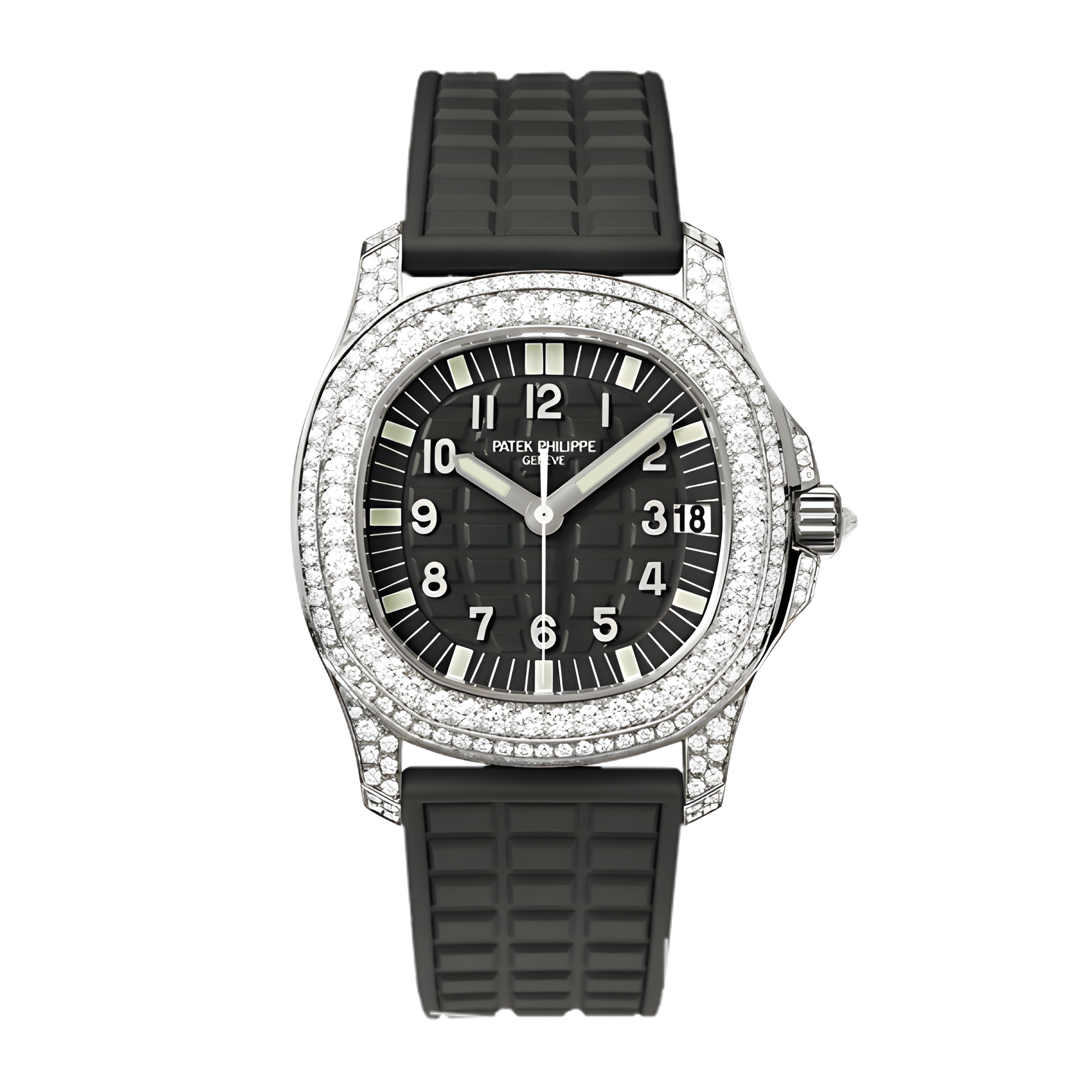 Aquanaut White Gold Diamond Black Dial 35mm Product Image