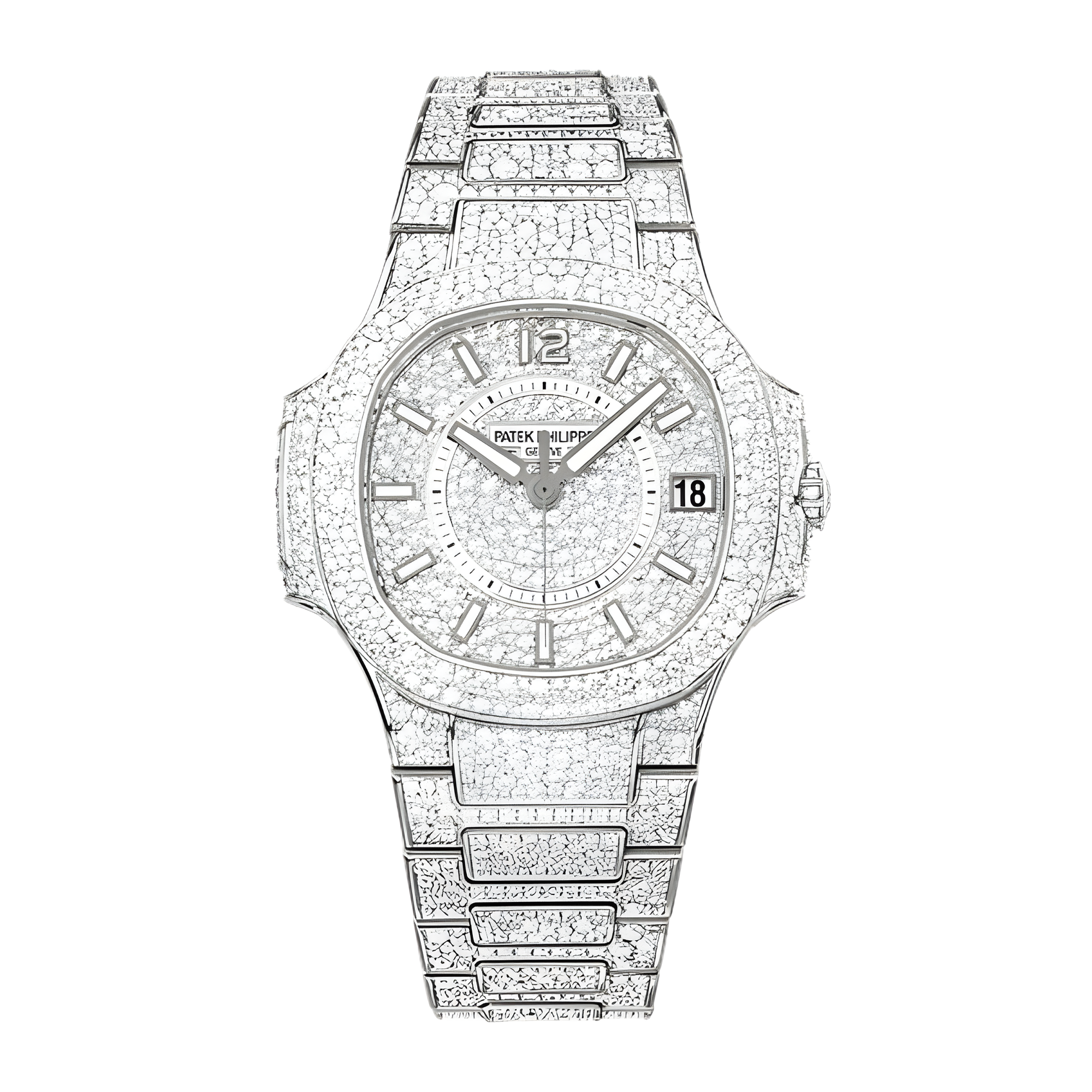 Nautilus White Gold Diamond Pave Dial 33mm Product Image