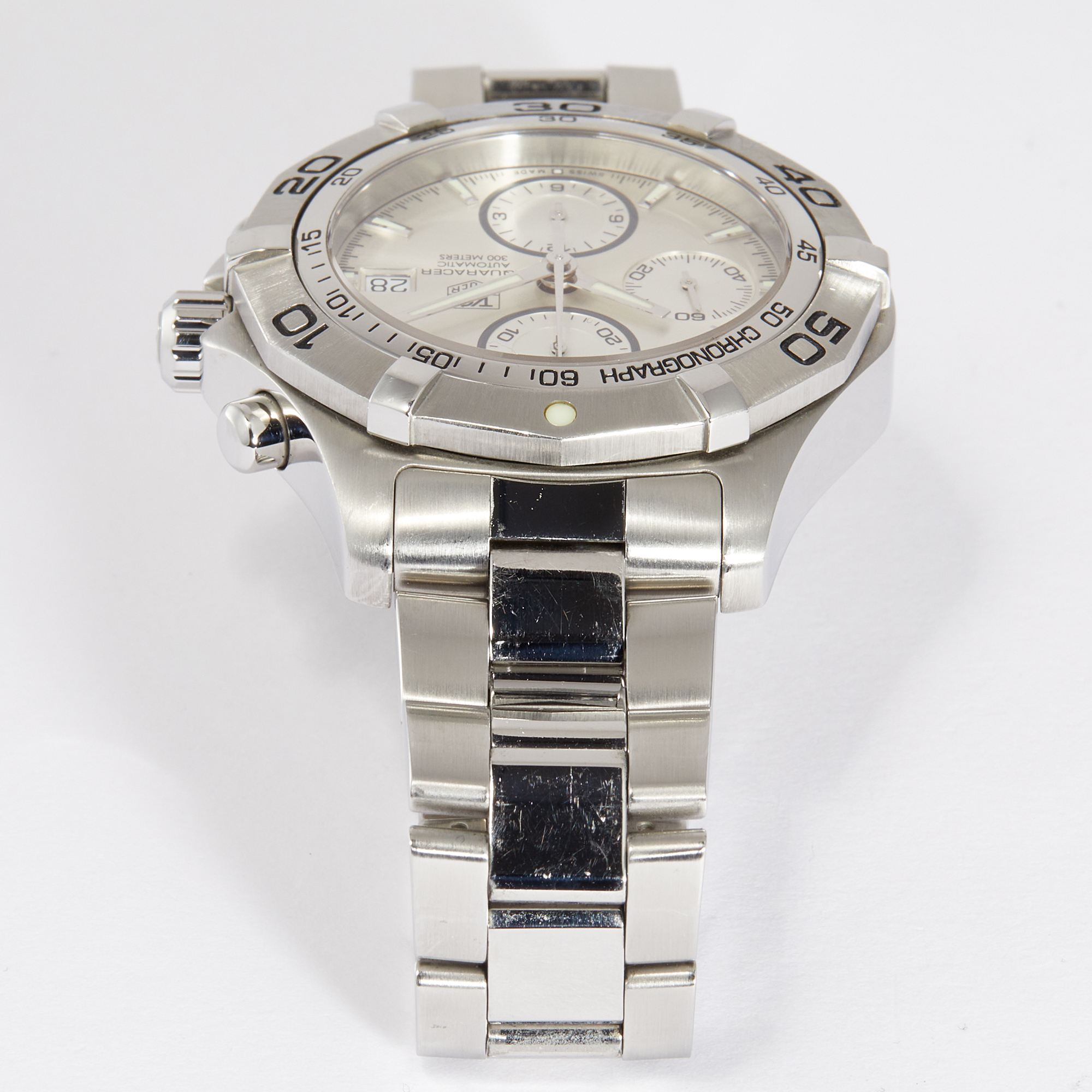 Aquaracer Chronograph Steel White Dial 41mm Product Image 2