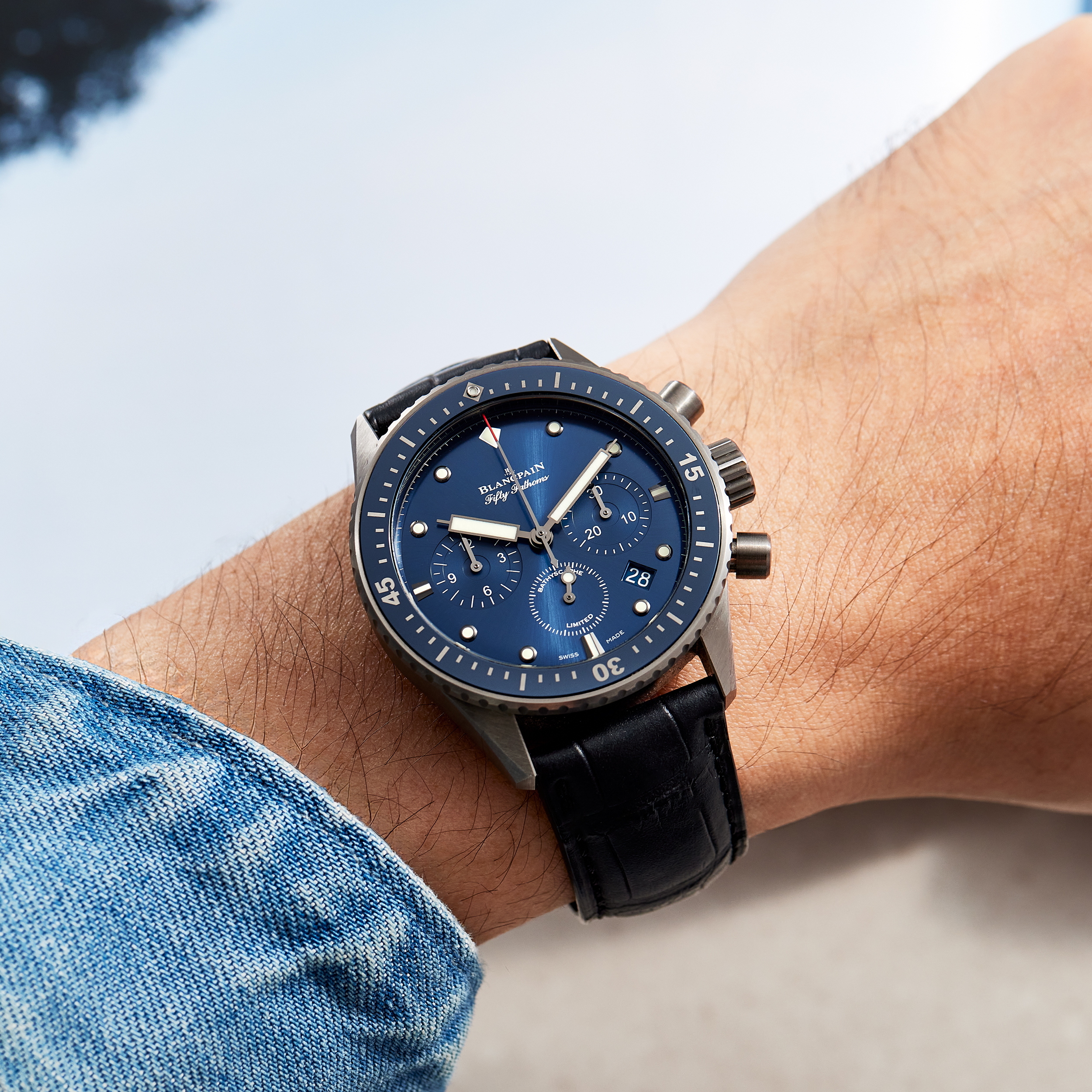 Fifty Fathoms Bathyscaphe Chronograph Flyback Ocean Commitment 43mm Product Image