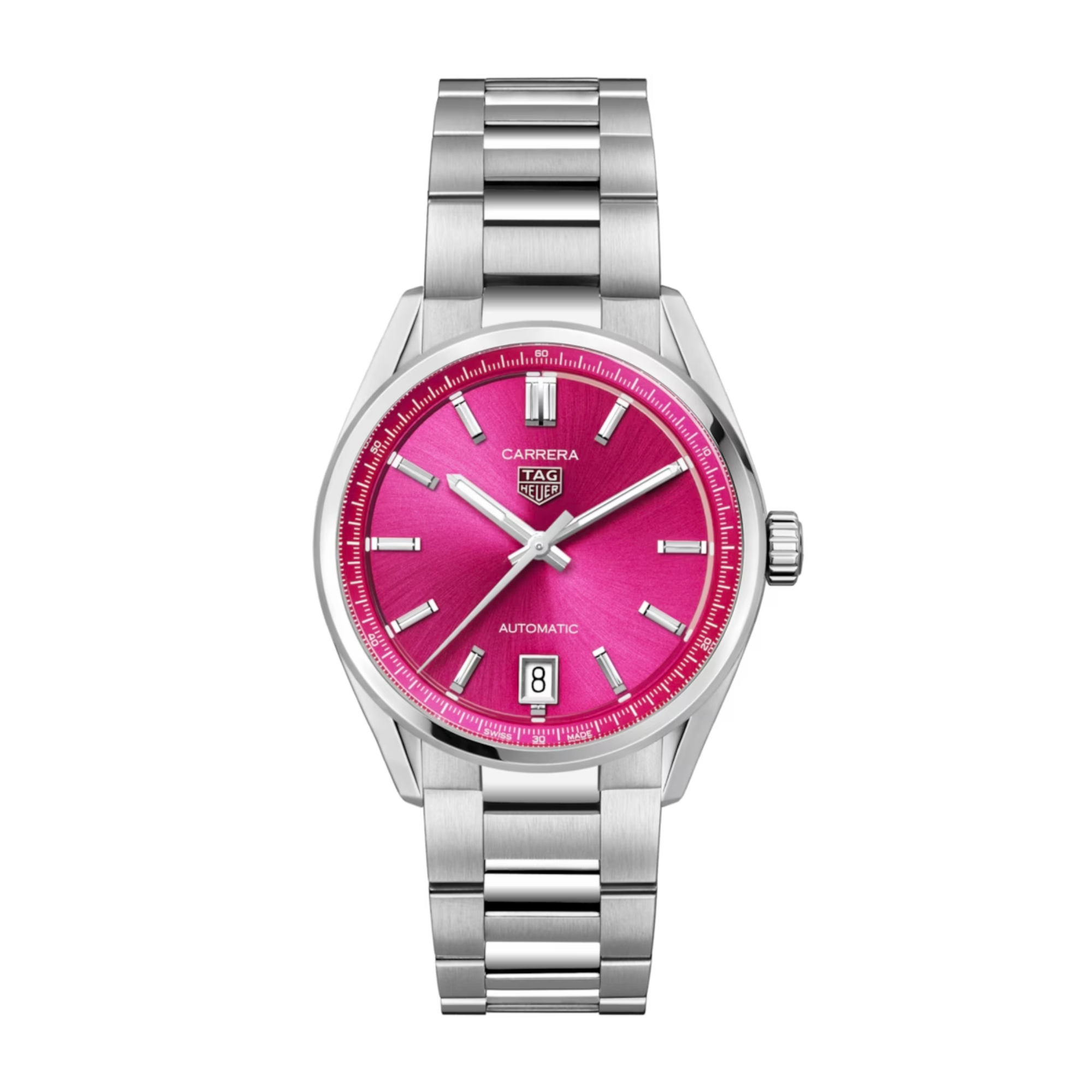 Carrera Date Steel Pink Dial 36mm Product Image