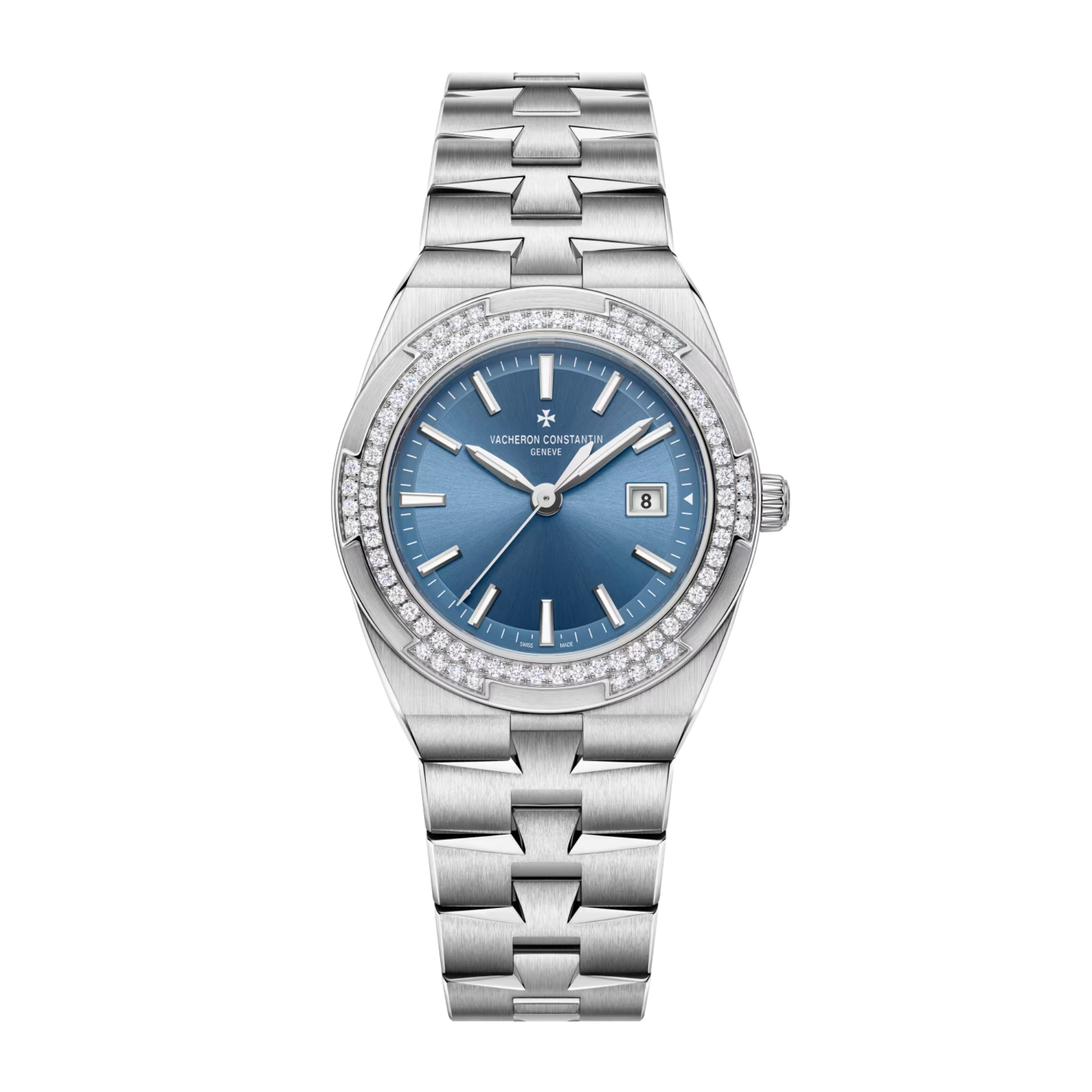 Overseas Quartz Steel Diamond Blue Dial 33mm Product Image