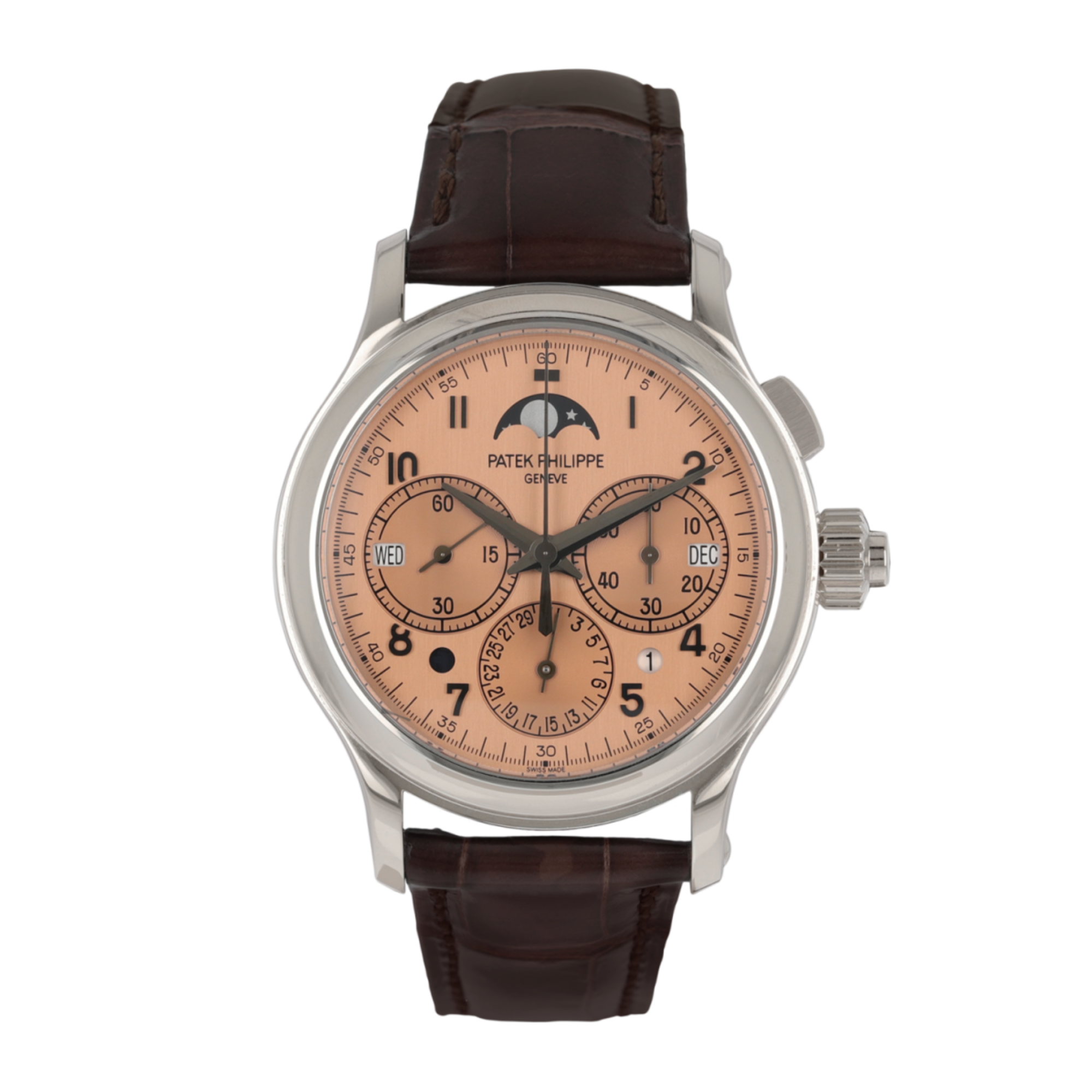 Perpetual Calendar Split-Second Monopusher Chronograph Platinum Salmon Dial 38mm Product Image