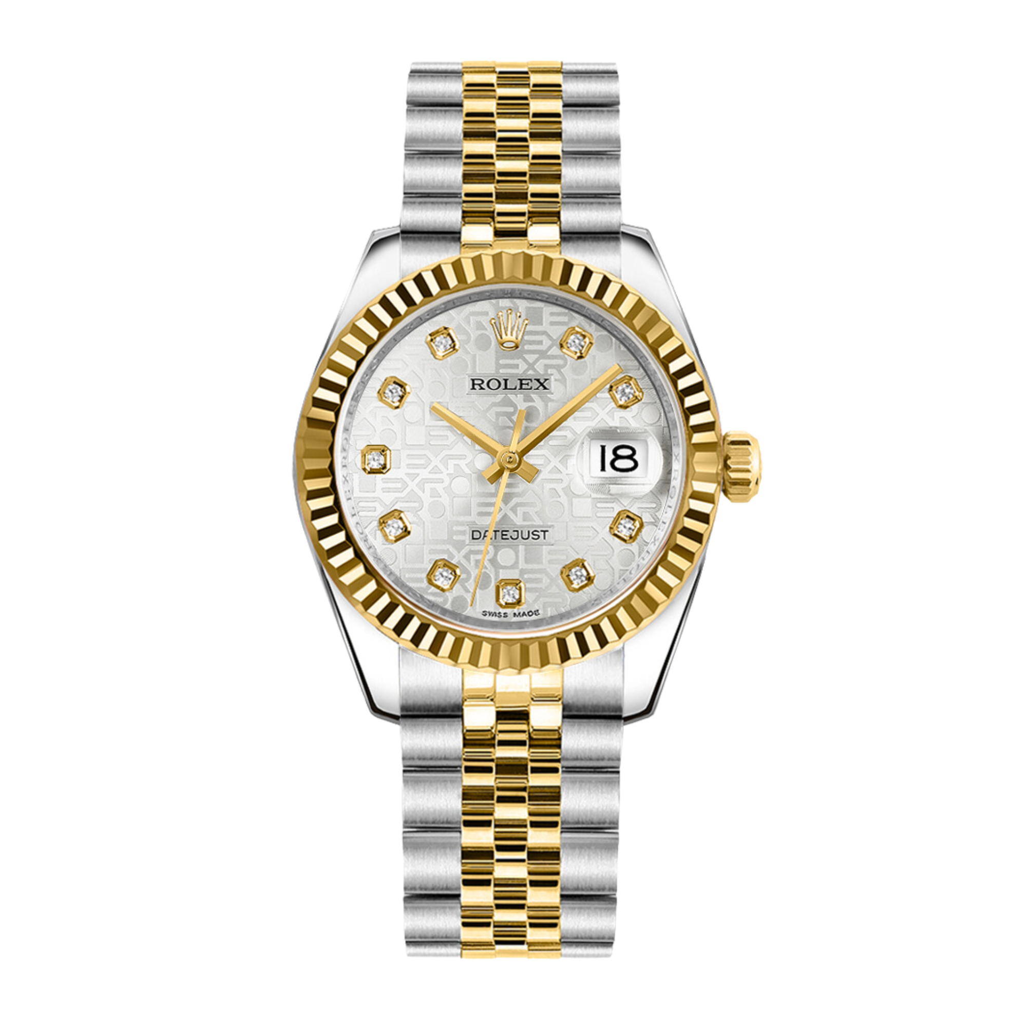 Datejust Yellow Gold & Steel Silver Computer Dial 31mm Product Image