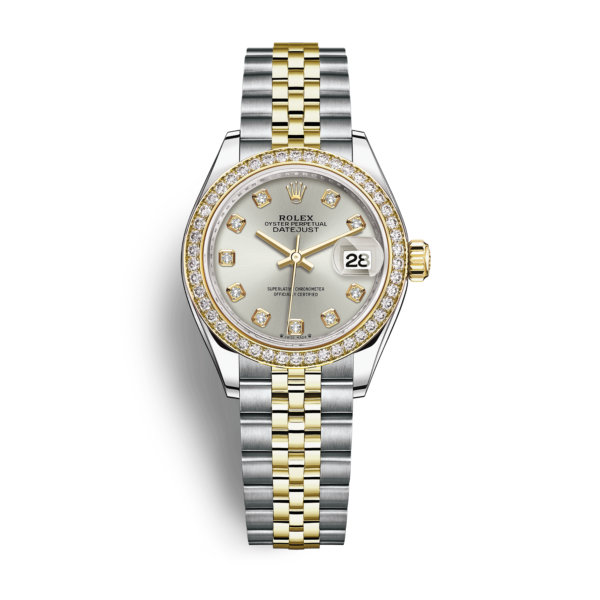 Lady-Datejust Yellow Gold & Steel Jubilee Silver Dial 28mm Product Image