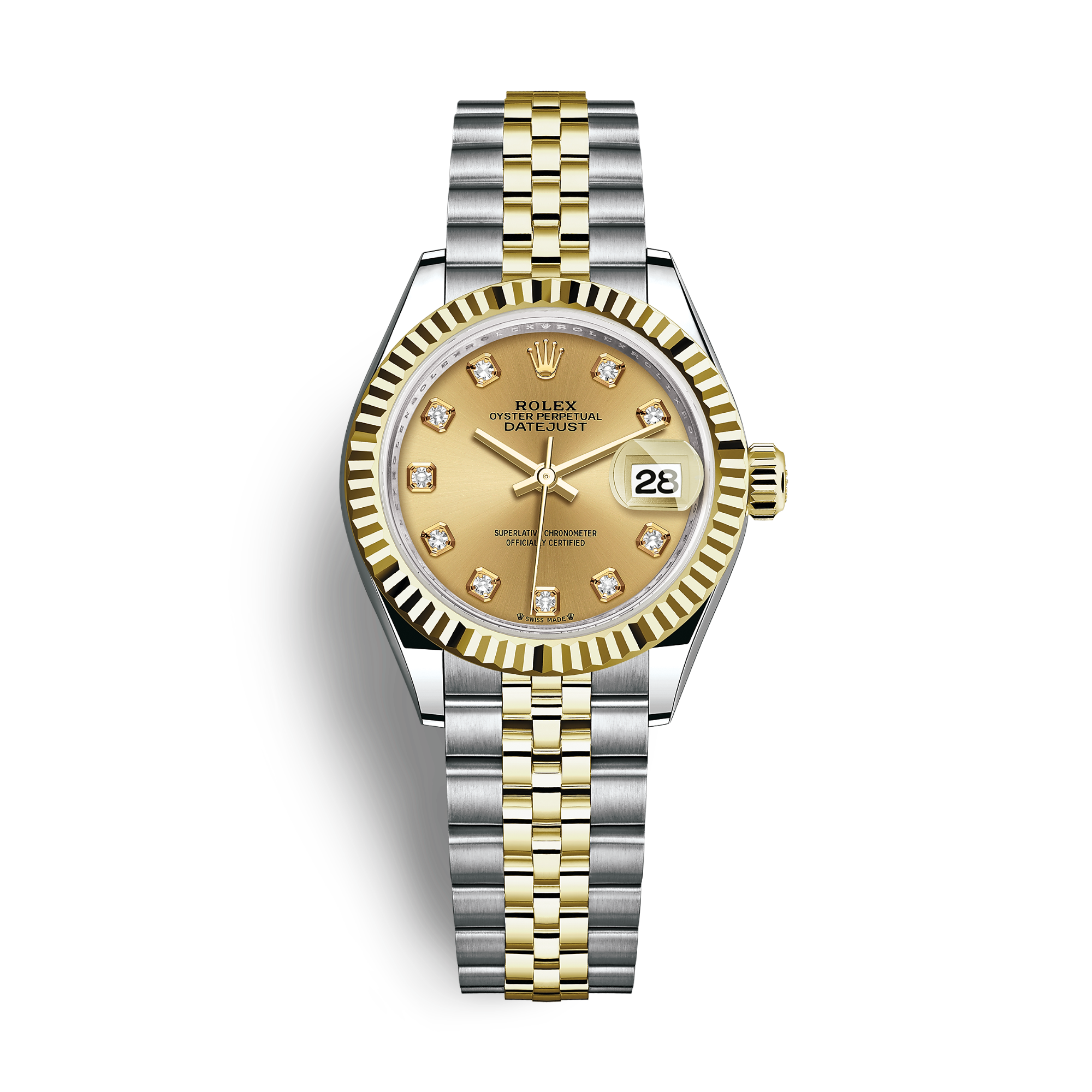Lady-Datejust 28 Yellow Gold & Stainless Steel Jubilee Champagne Dial Product Image