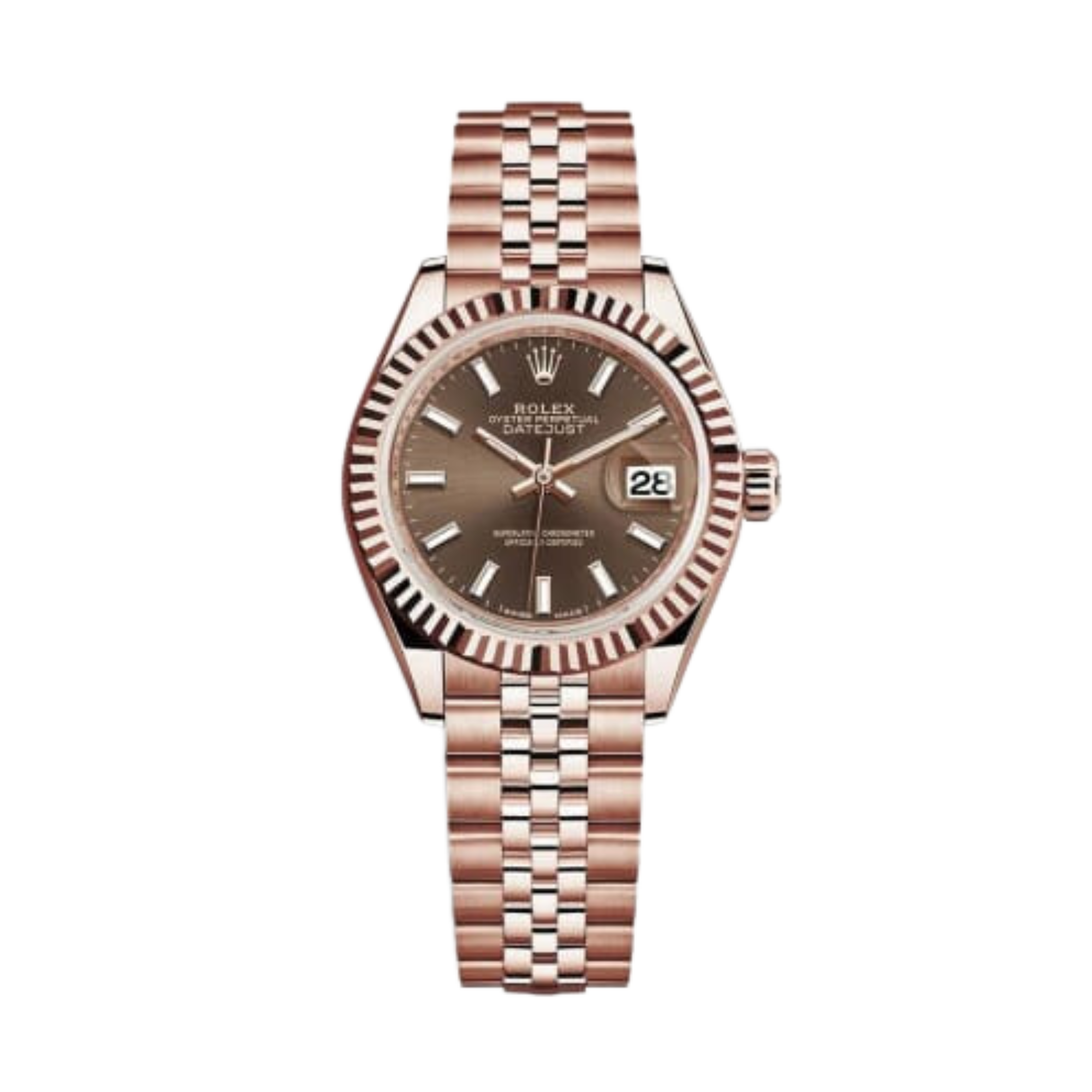 Lady-Datejust Rose Gold Chocolate Dial 28mm Product Image