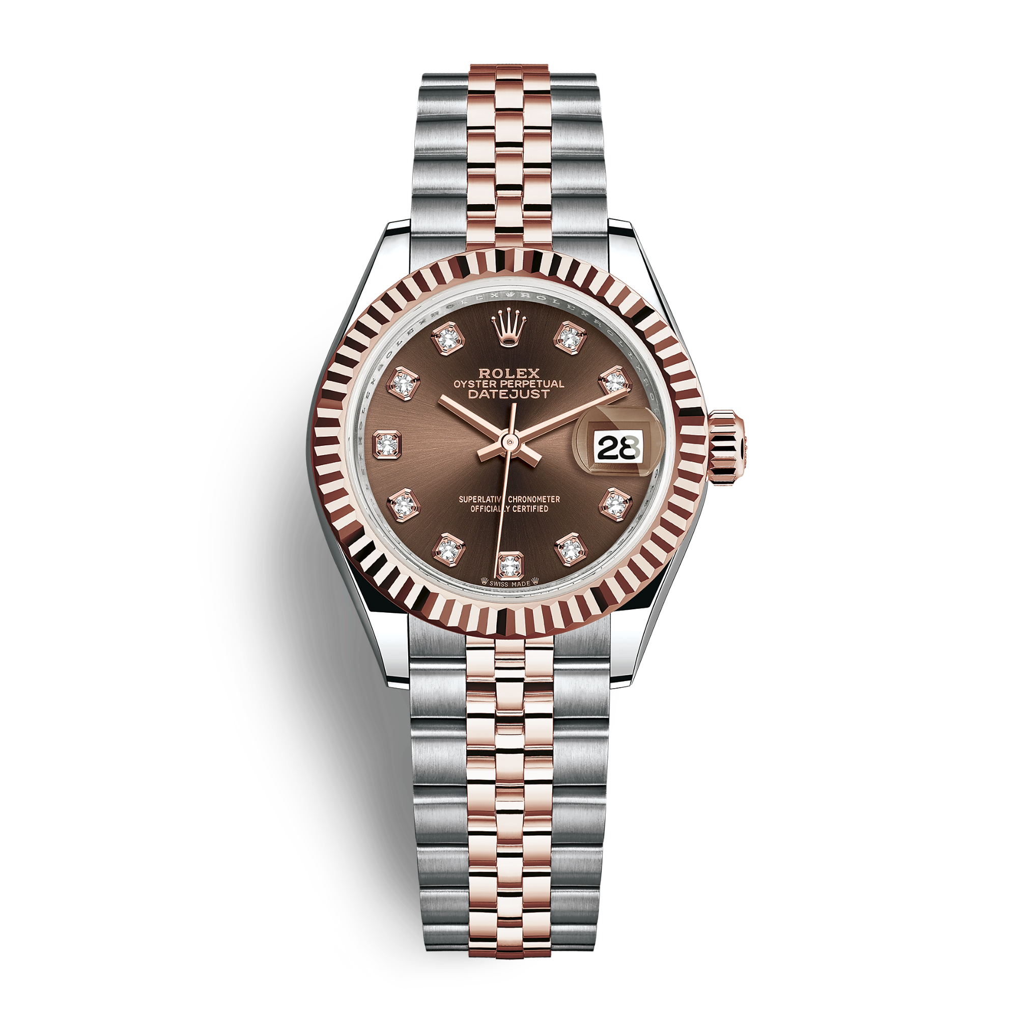 Lady-Datejust Rose Gold & Steel Chocolate Dial 28mm Product Image
