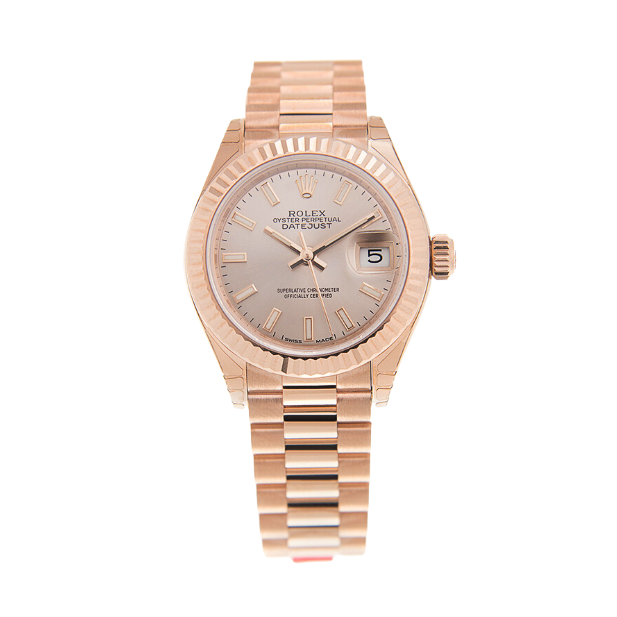 新作 Rolex 279171 28mm Dial Brown Steel & Gold Rose Lady-Datejust ファンデーション