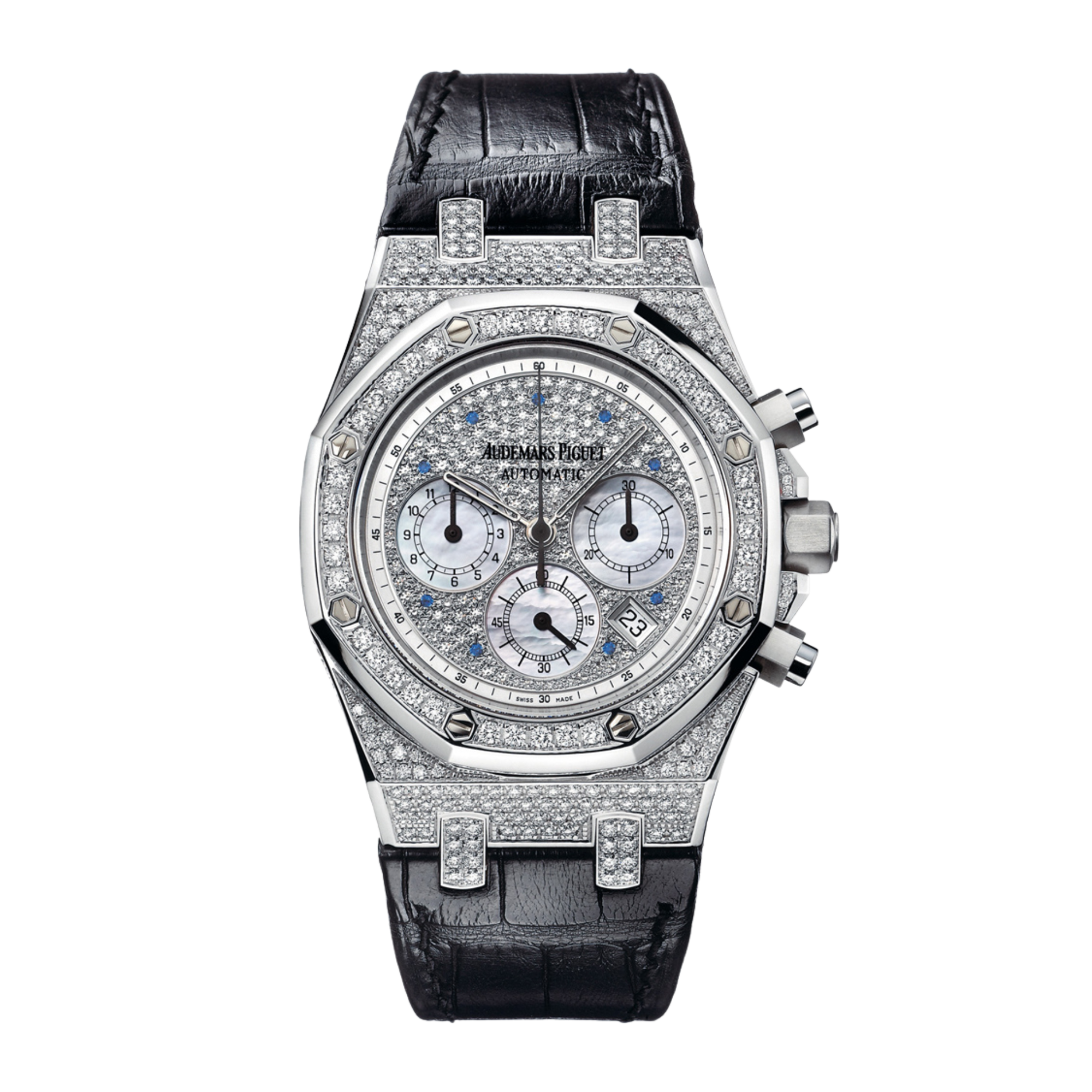 Royal Oak Chronograph White Gold Diamond Paved Dial 39mm Product Image