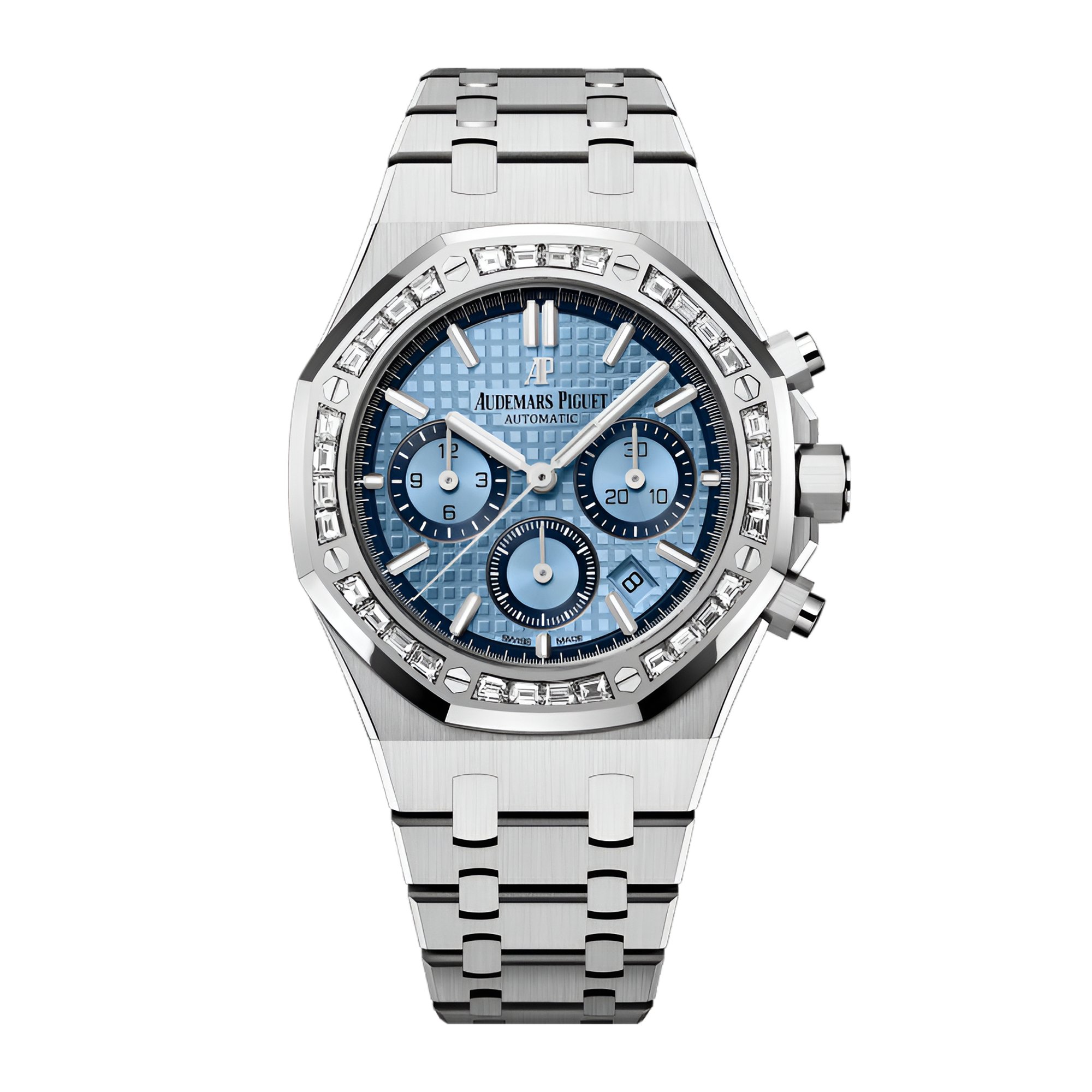 Royal Oak Chronograph White Gold Diamond Blue Dial 38mm Product Image