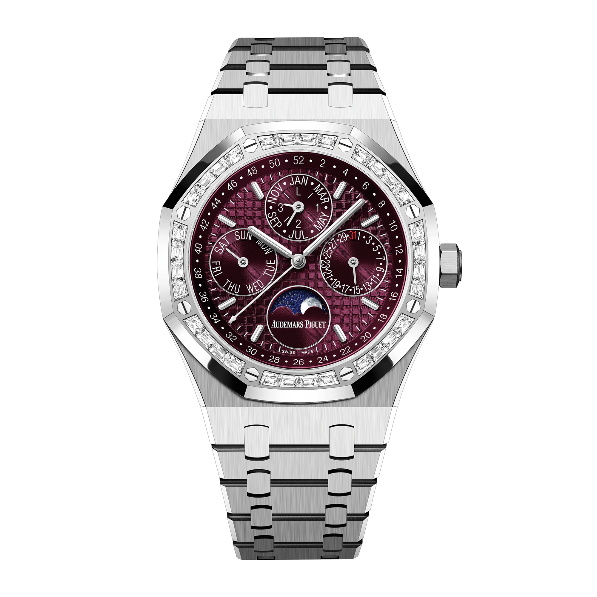Royal Oak Perpetual Calendar White Gold Diamond Purple Dial 41mm Product Image