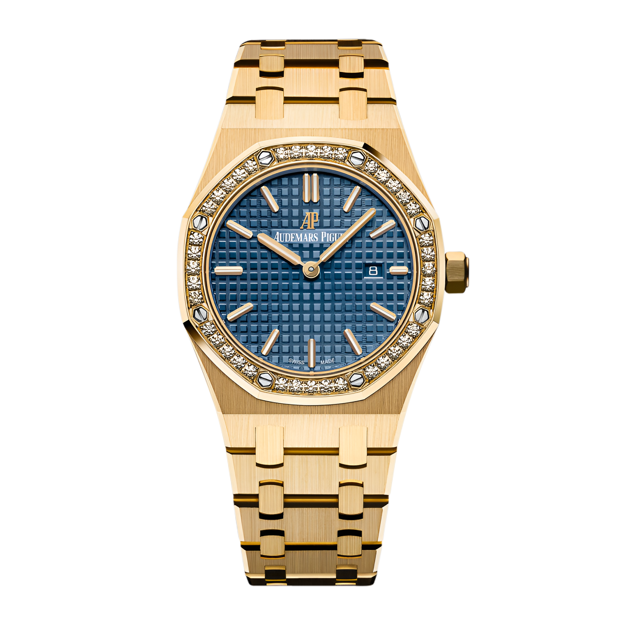 ロイヤルクイーン Audemars Piguet Royal Oak Titanium Platinum Diamond Blue Dial 33mm