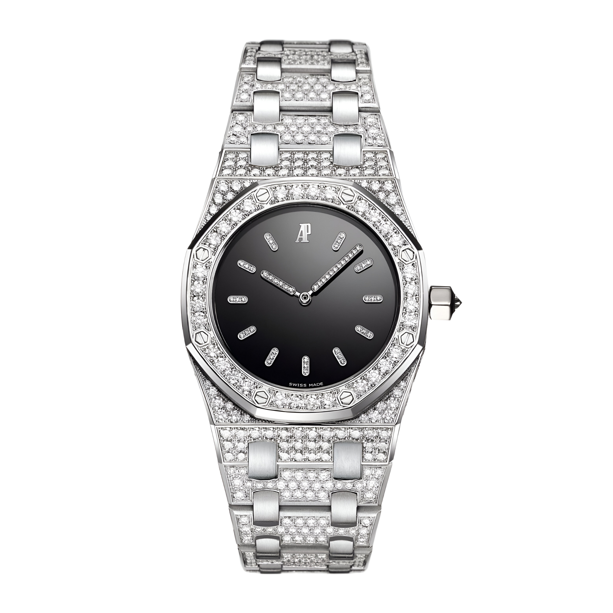 Royal Oak White Gold Diamond Black Dial 33mm Product Image