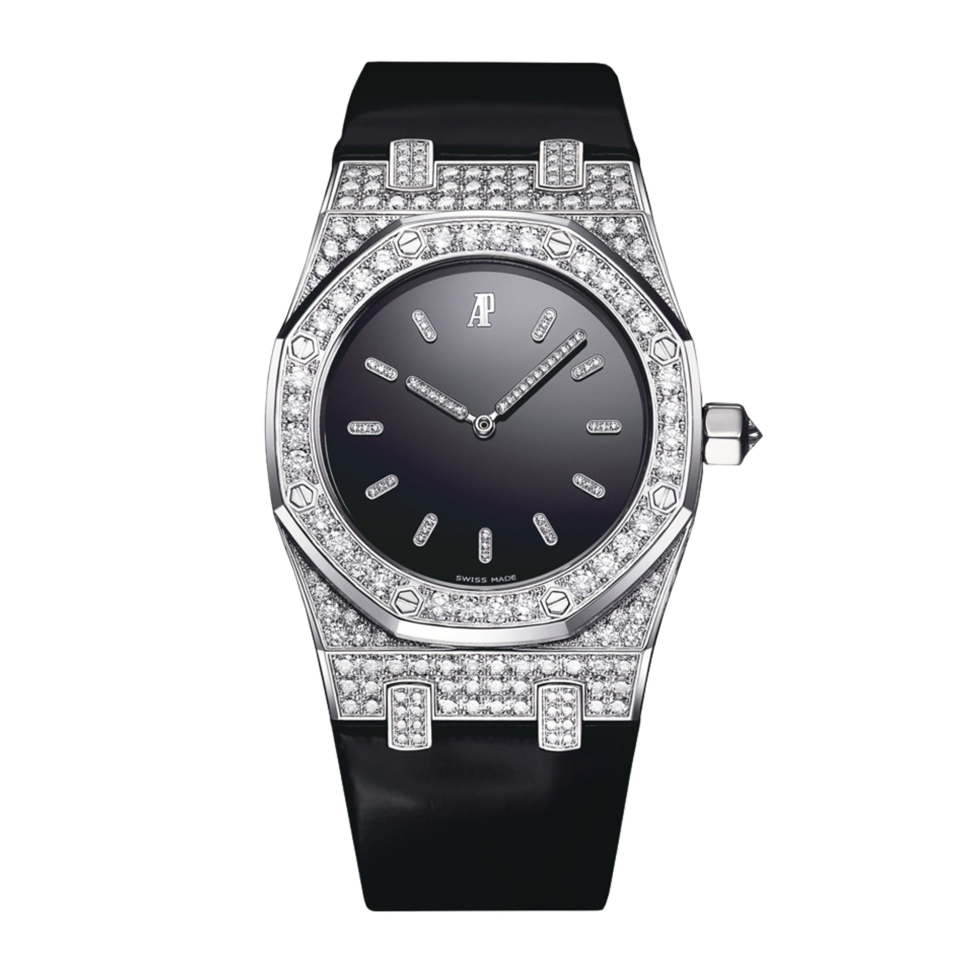 Audemars Piguet Royal Oak Steel Diamond Black Dial 33mm 67651ST.ZZ
