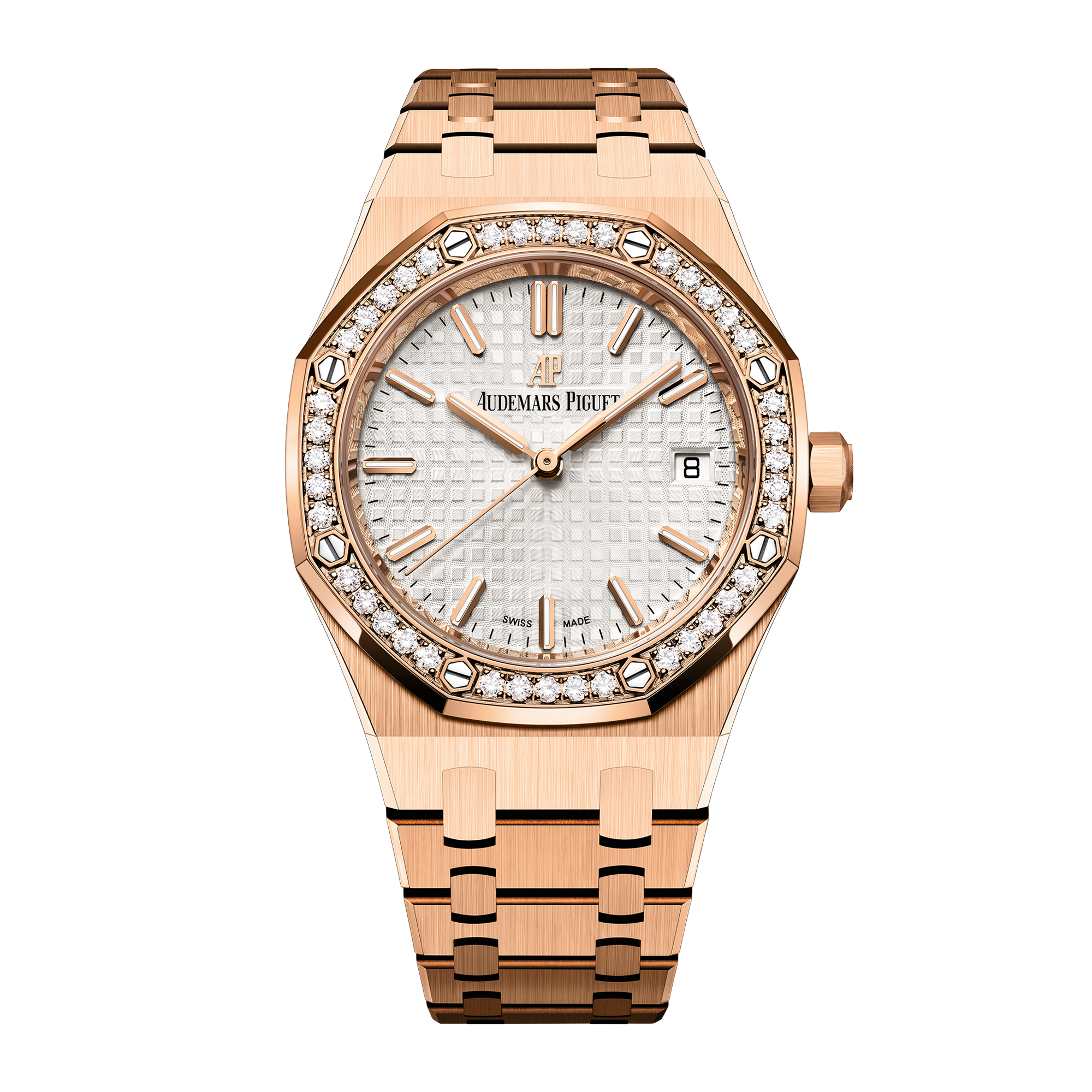 Royal Oak Rose Gold Diamond Silver Dial 34mm Product Image
