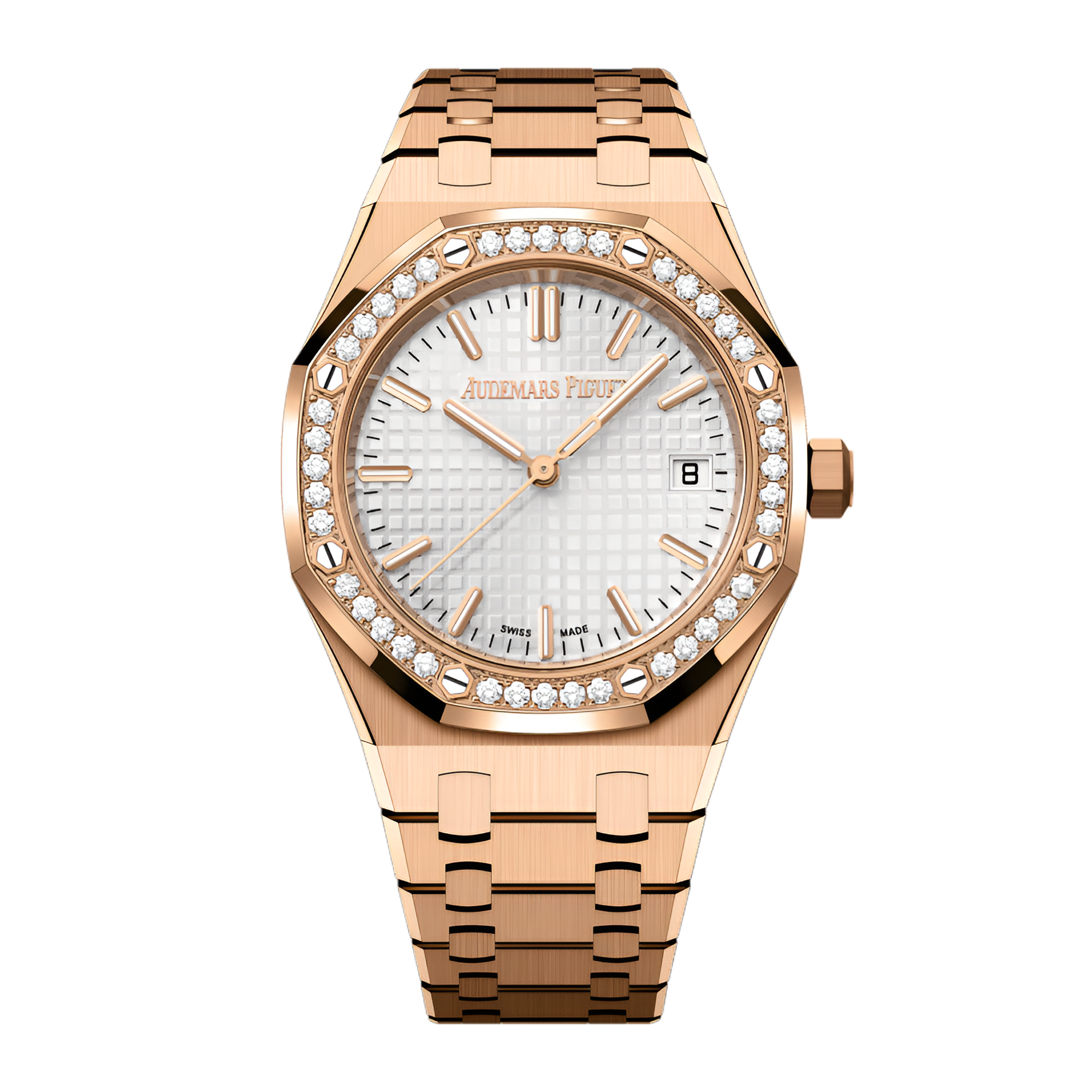 Royal Oak Rose Gold Diamond Silver Dial 34mm Product Image