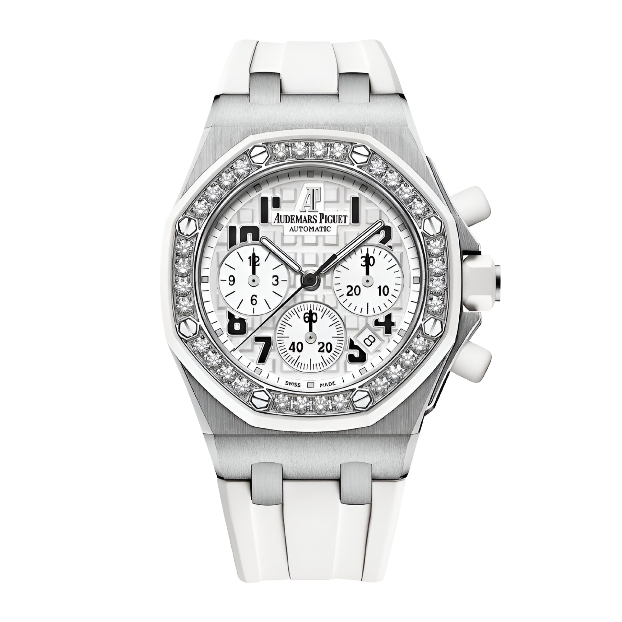 Royal Oak Offshore 37 Lady Chronograph Stainless Steel Diamond White Dial Product Image