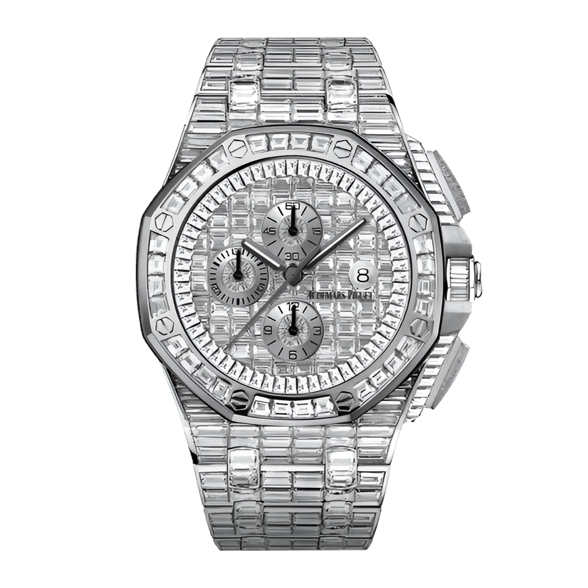 Royal Oak Offshore White Gold Full Baguette Pave Dial 44mm Product Image