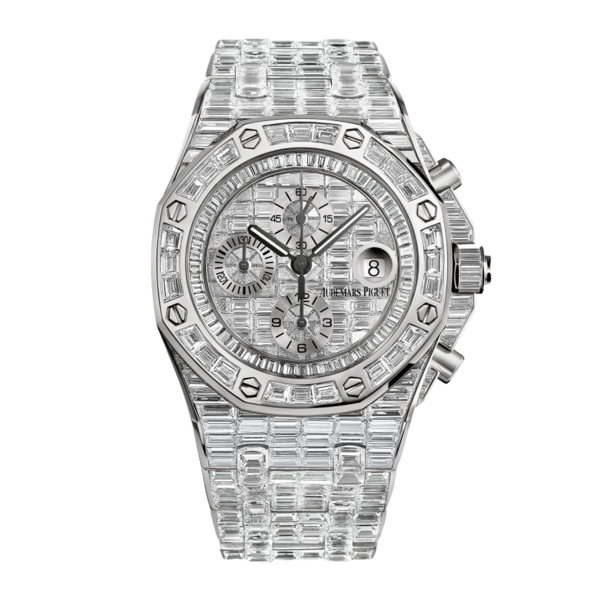 Royal Oak Offshore White Gold Full Baguette Diamond Dial 42mm Product Image