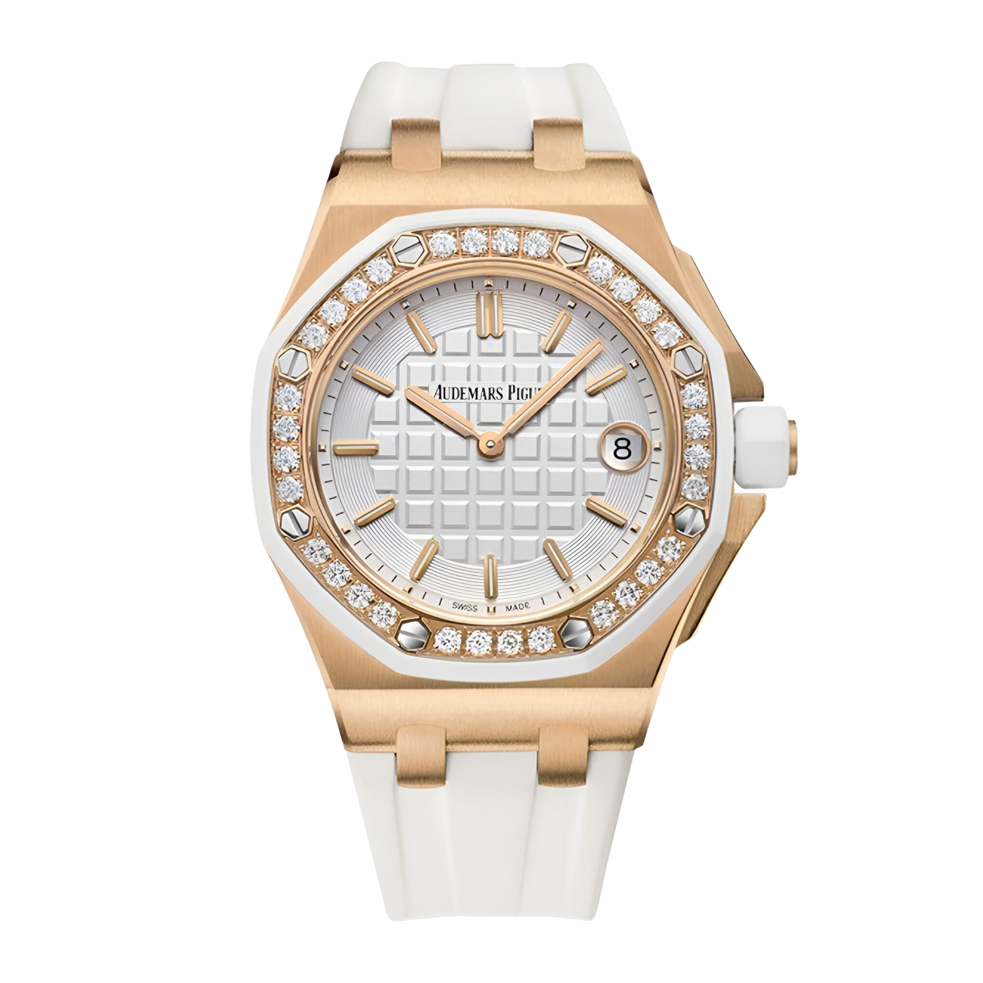 Royal Oak Offshore Lady Quartz Rose Gold Diamond White Dial 37mm Product Image