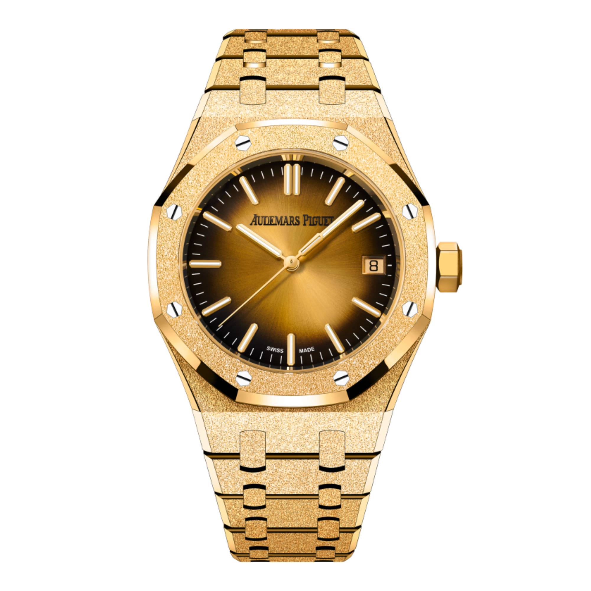 Audemars Piguet Royal Oak Frosted Yellow Gold Crystal Sand Dial
