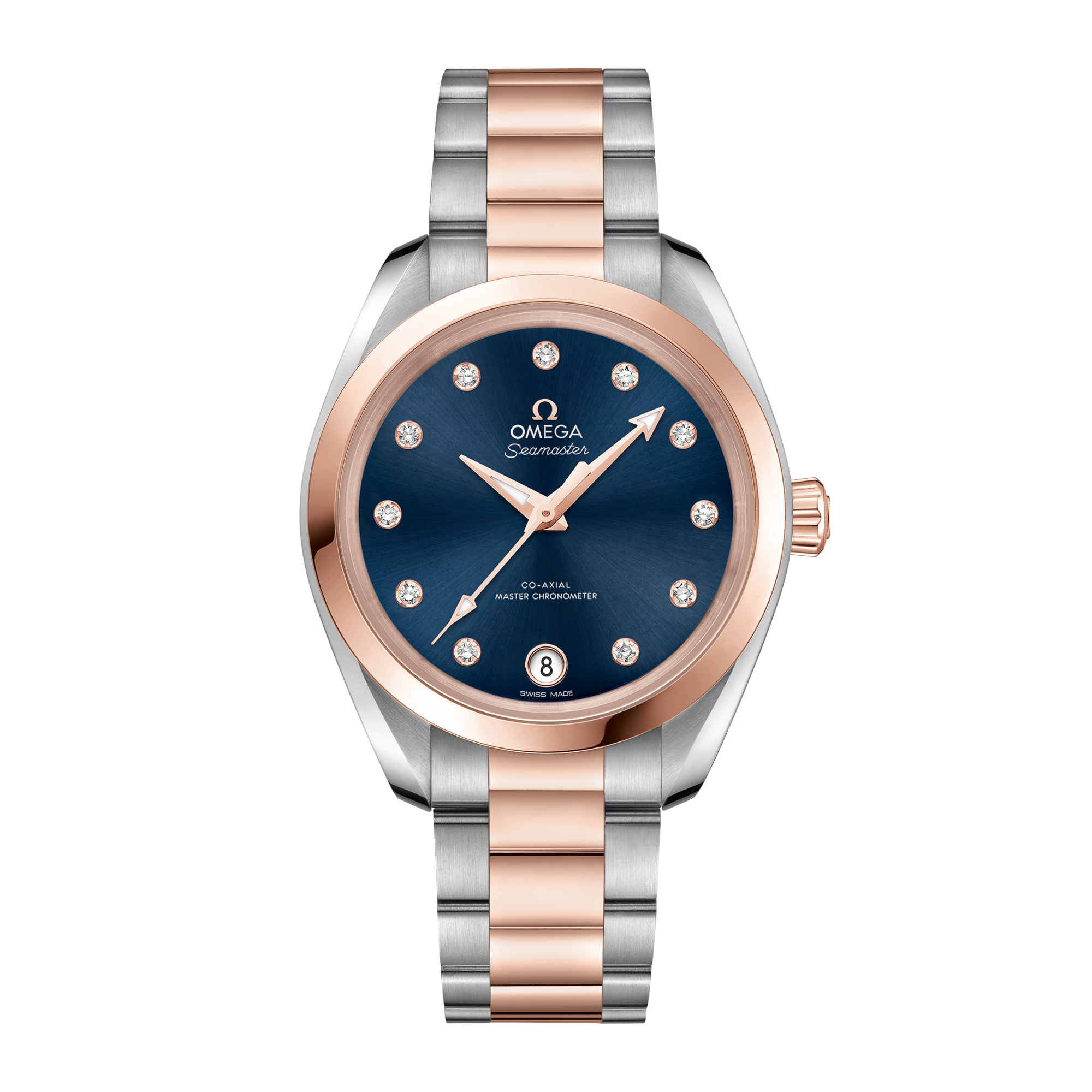 Aqua Terra Rose Gold & Steel Blue Dial 34mm Product Image