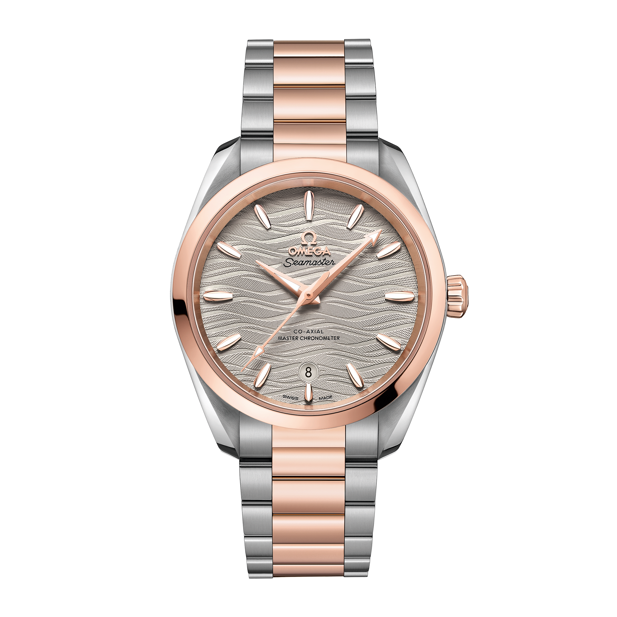 Aqua Terra Rose Gold & Steel Grey Waves Dial 38mm Product Image