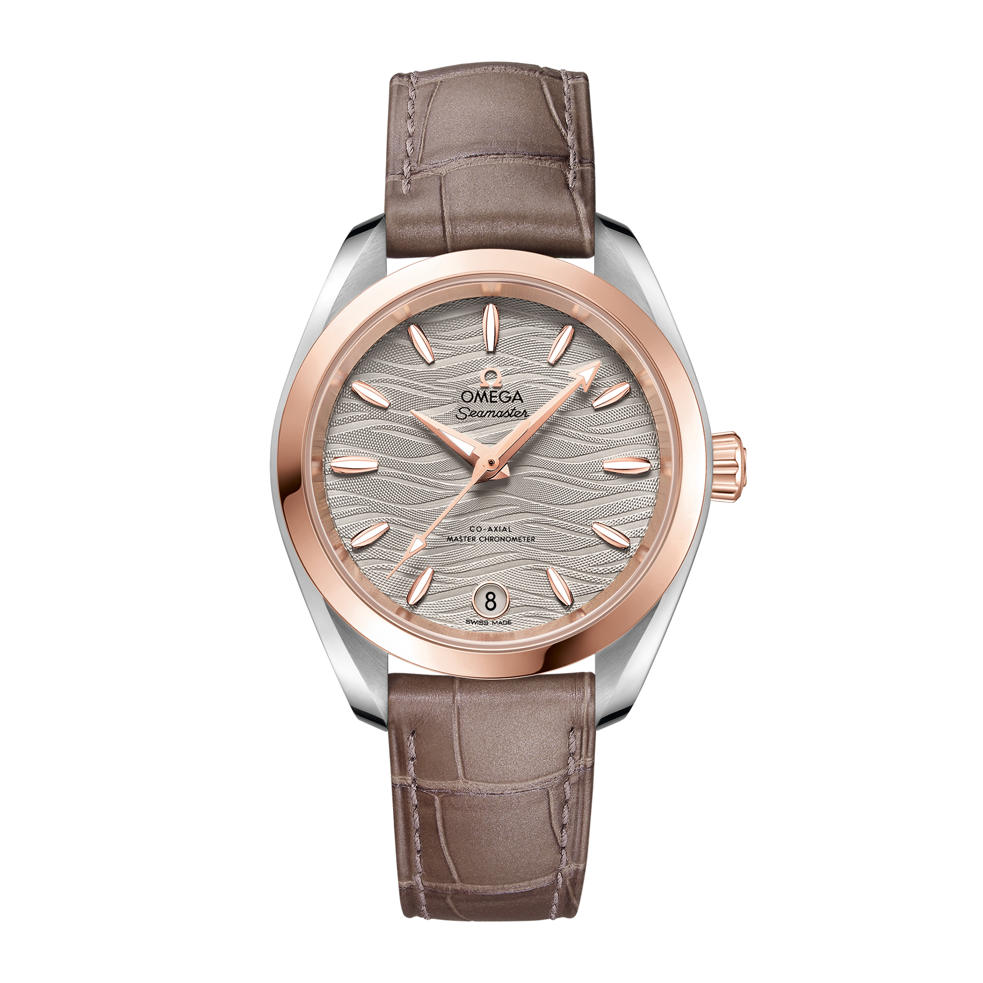 Aqua Terra Rose Gold & Steel Grey Waves Dial 34mm Product Image