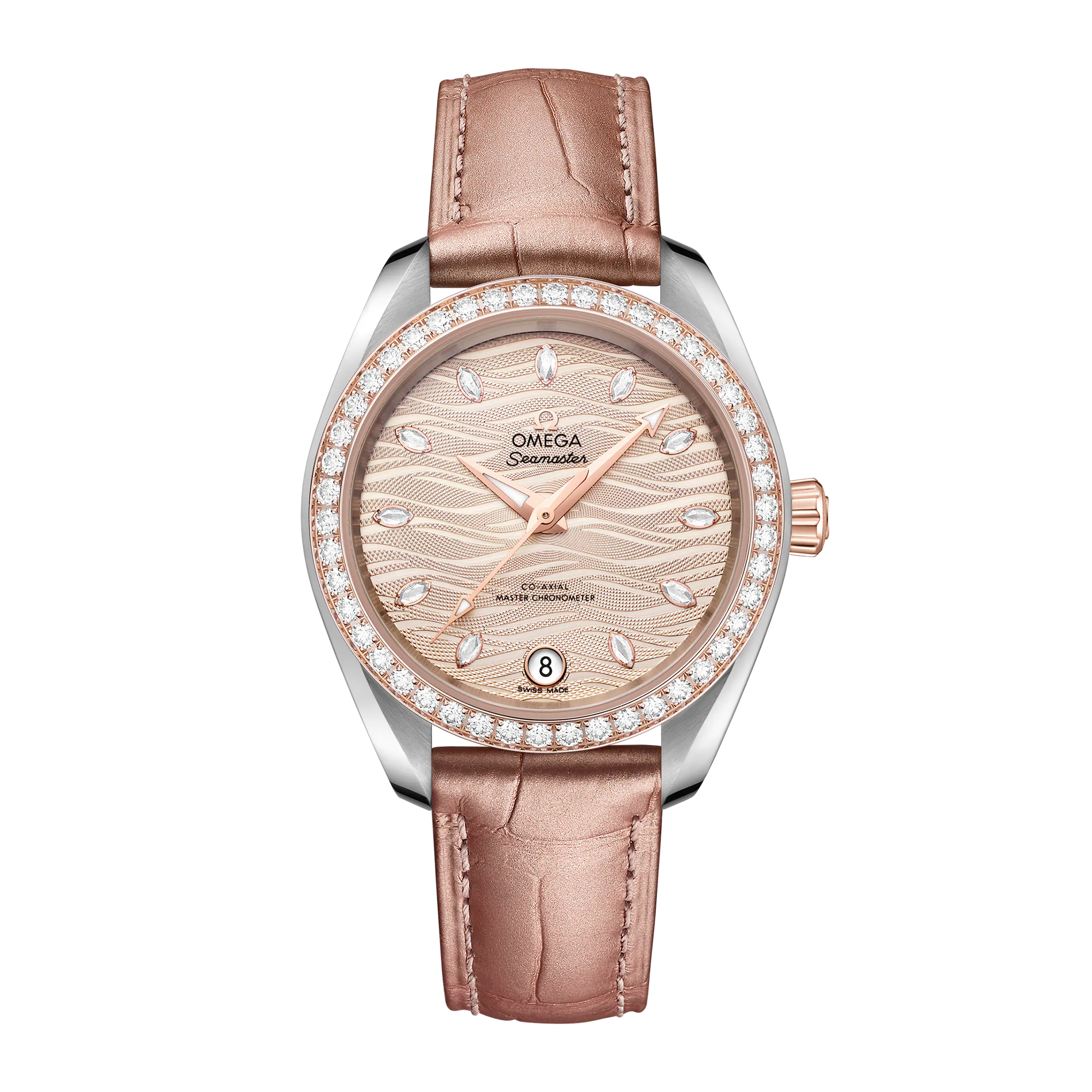 Aqua Terra Rose Gold & Steel Diamond Grey Dial 34mm Product Image