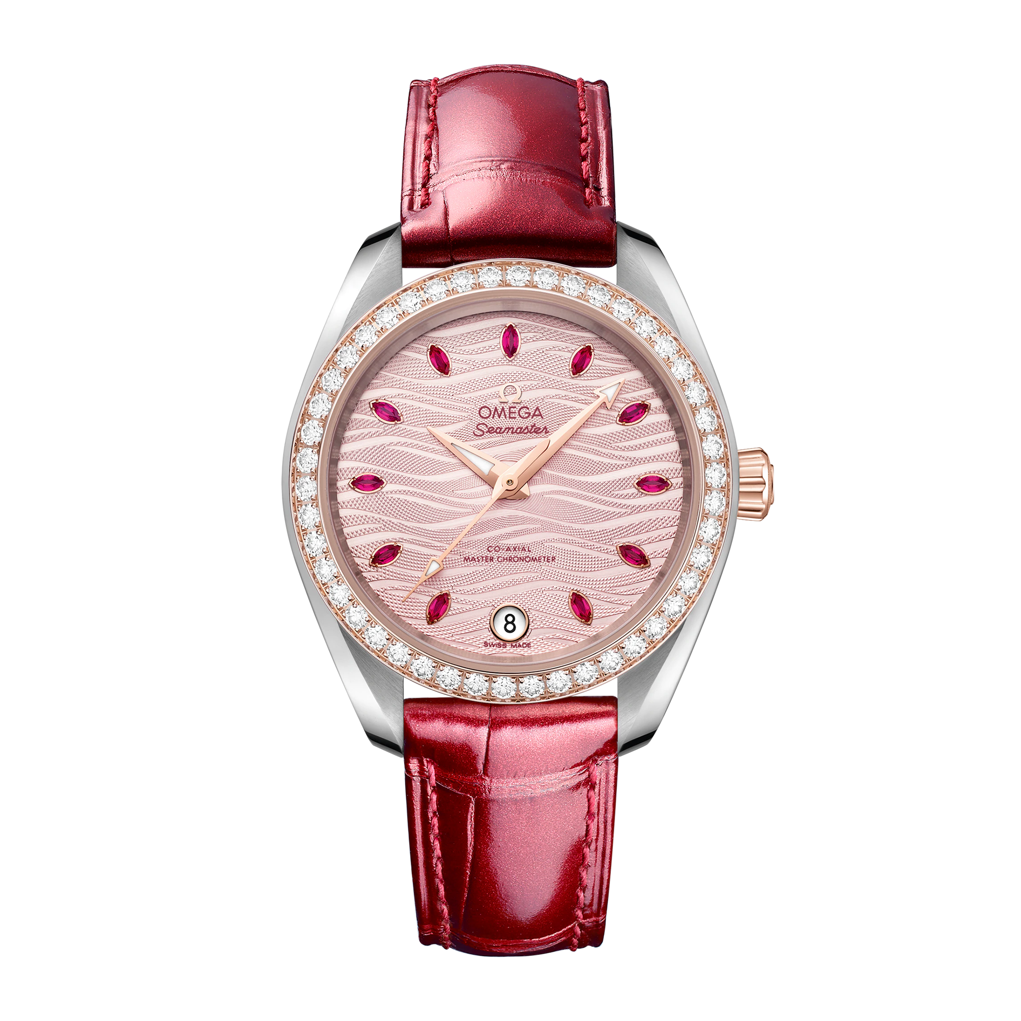Aqua Terra Rose Gold & Steel Diamond Pink Dial 34mm Product Image