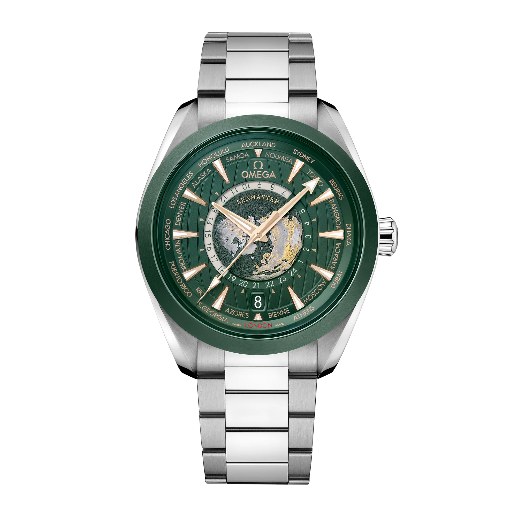 Aqua Terra Worldtimer Steel Green Dial 43mm Product Image