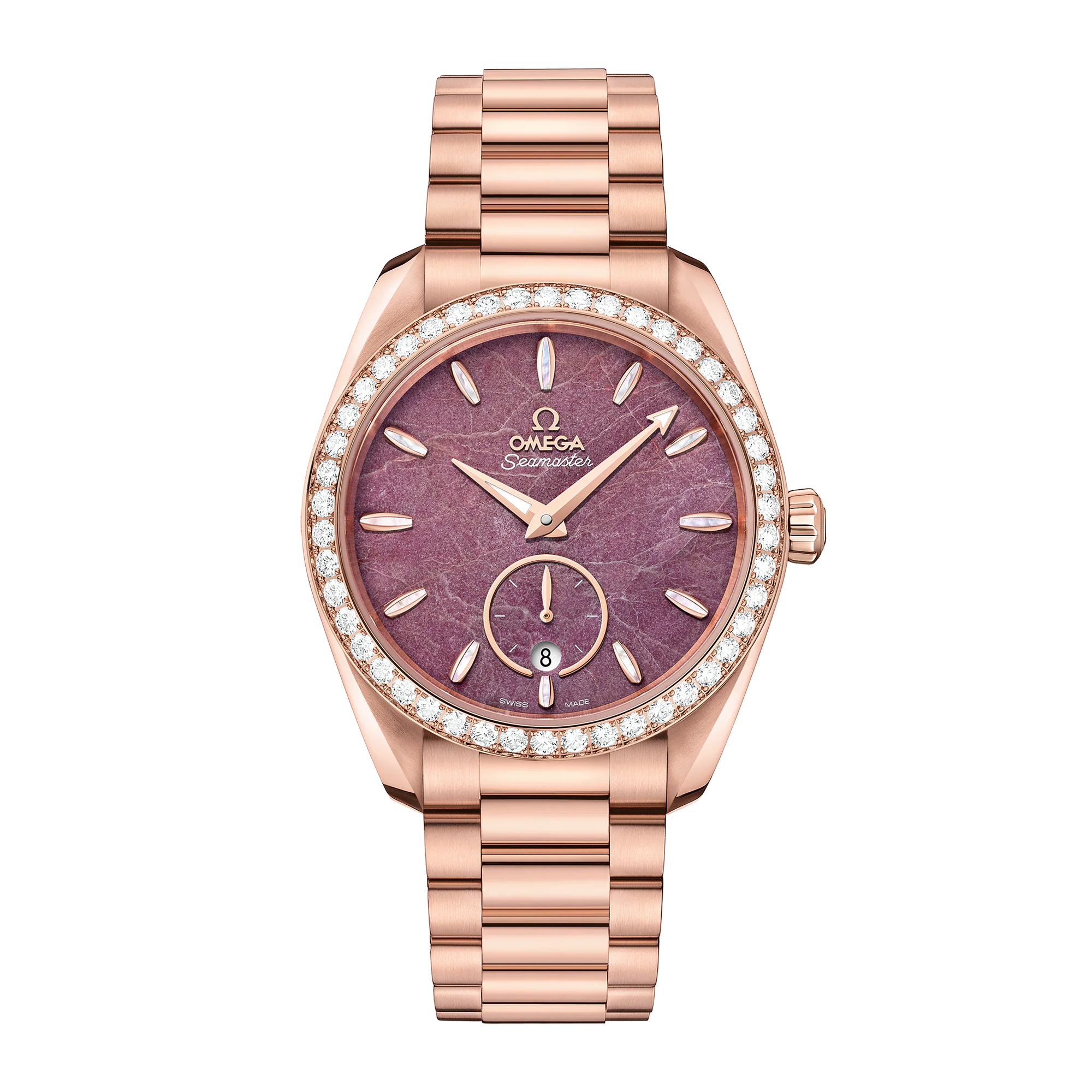 Aqua Terra Small Seconds Rose Gold Diamond Purple Dial 38mm Product Image