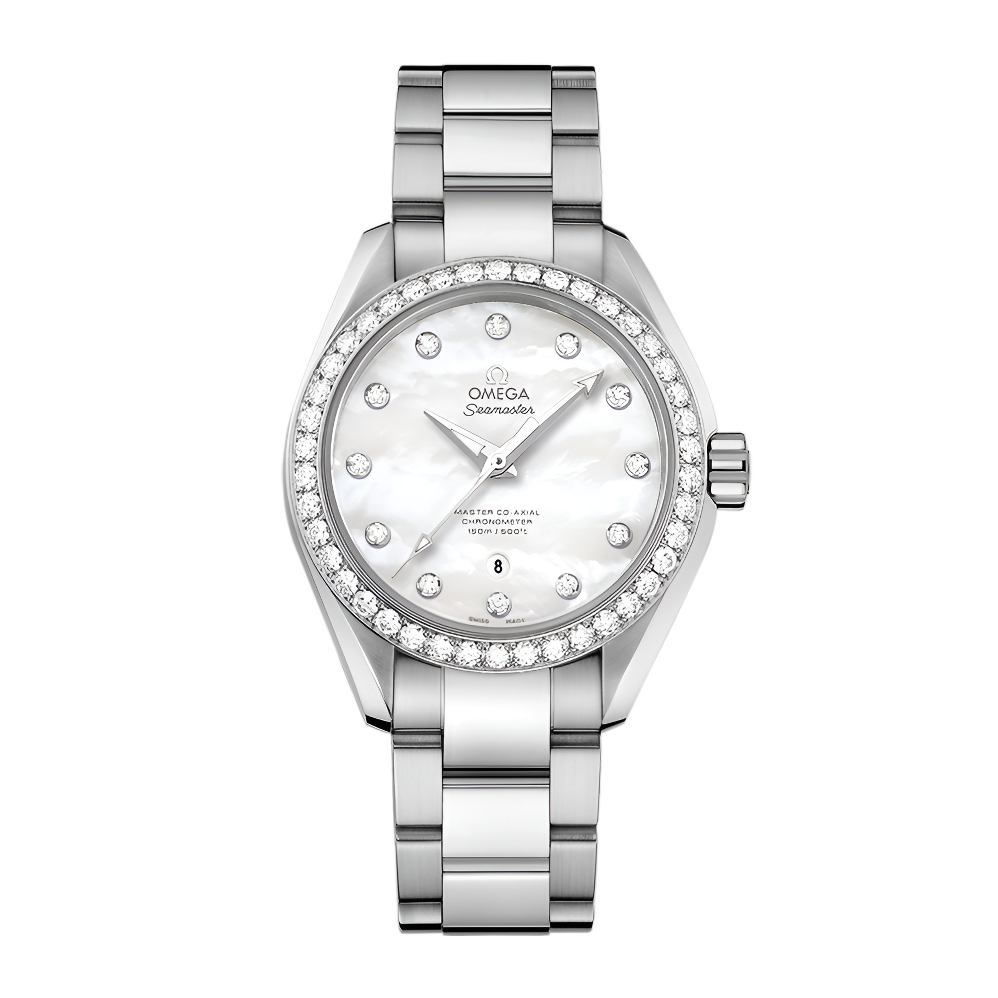 Aqua Terra Steel Diamond Mother of Pearl White Dial 34mm Product Image