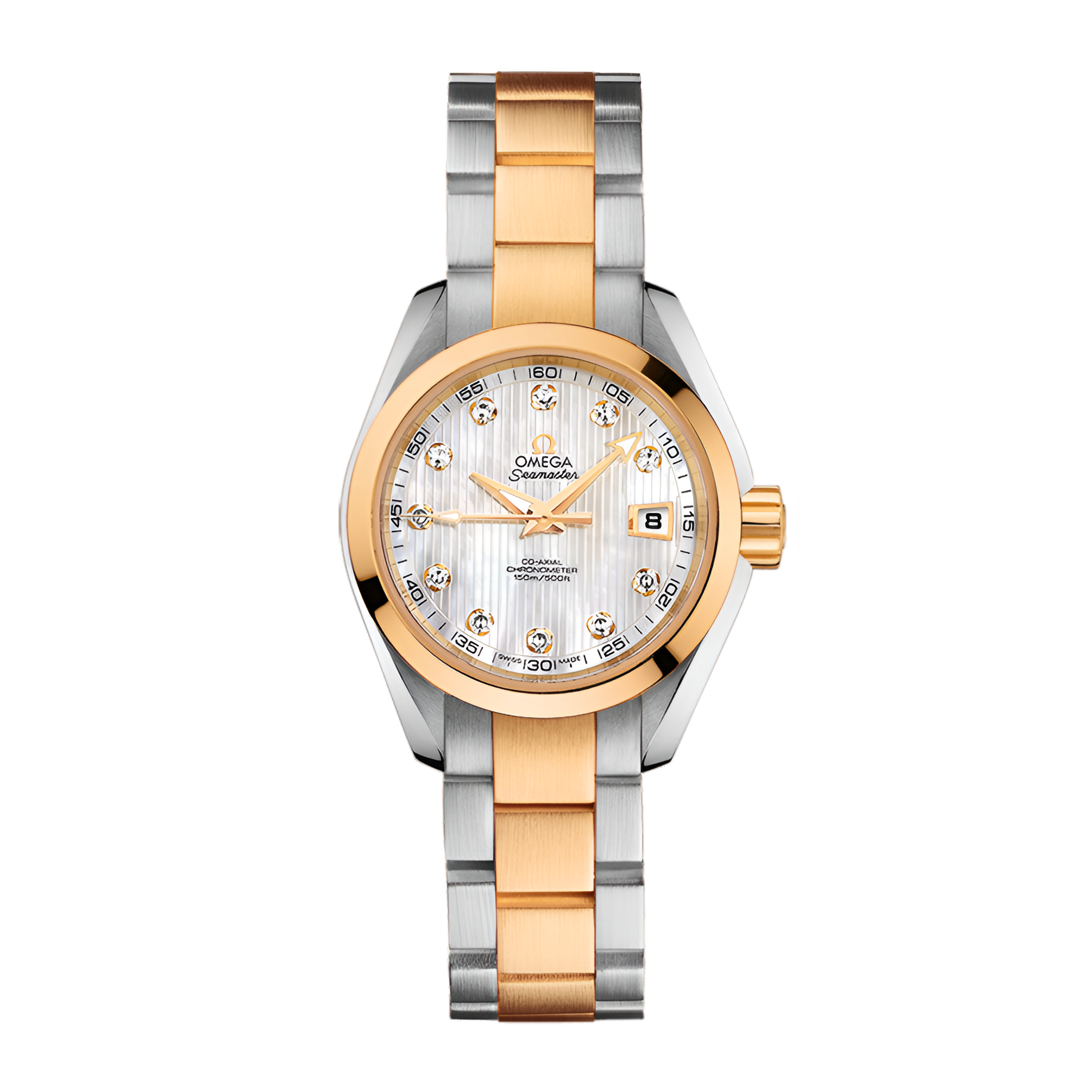Omega Aqua Terra Yellow Gold & Steel White Dial 30mm 231.20