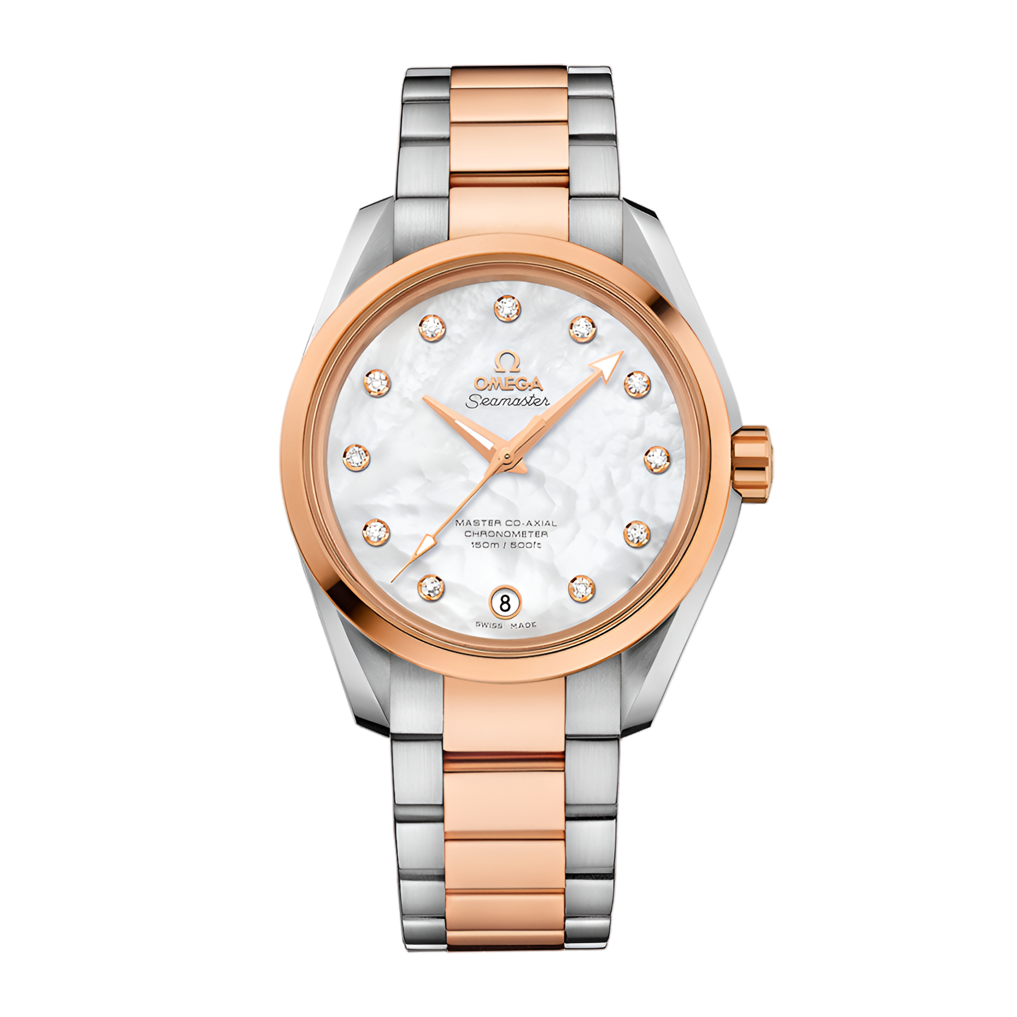 Aqua Terra Rose Gold & Steel Mother of Pearl Dial 38mm Product Image