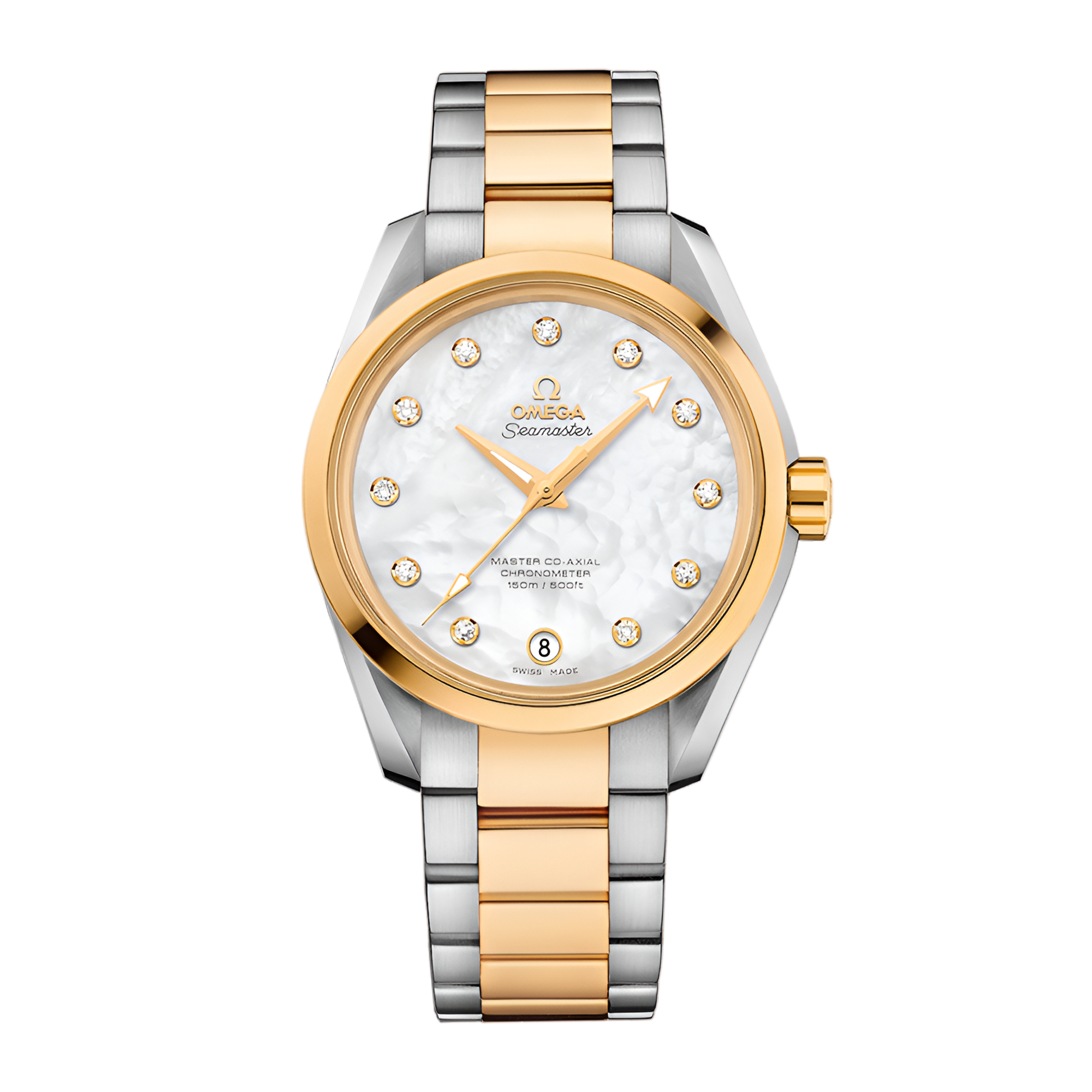 Aqua Terra Yellow Gold & Steel Mother of Pearl Dial 38mm Product Image