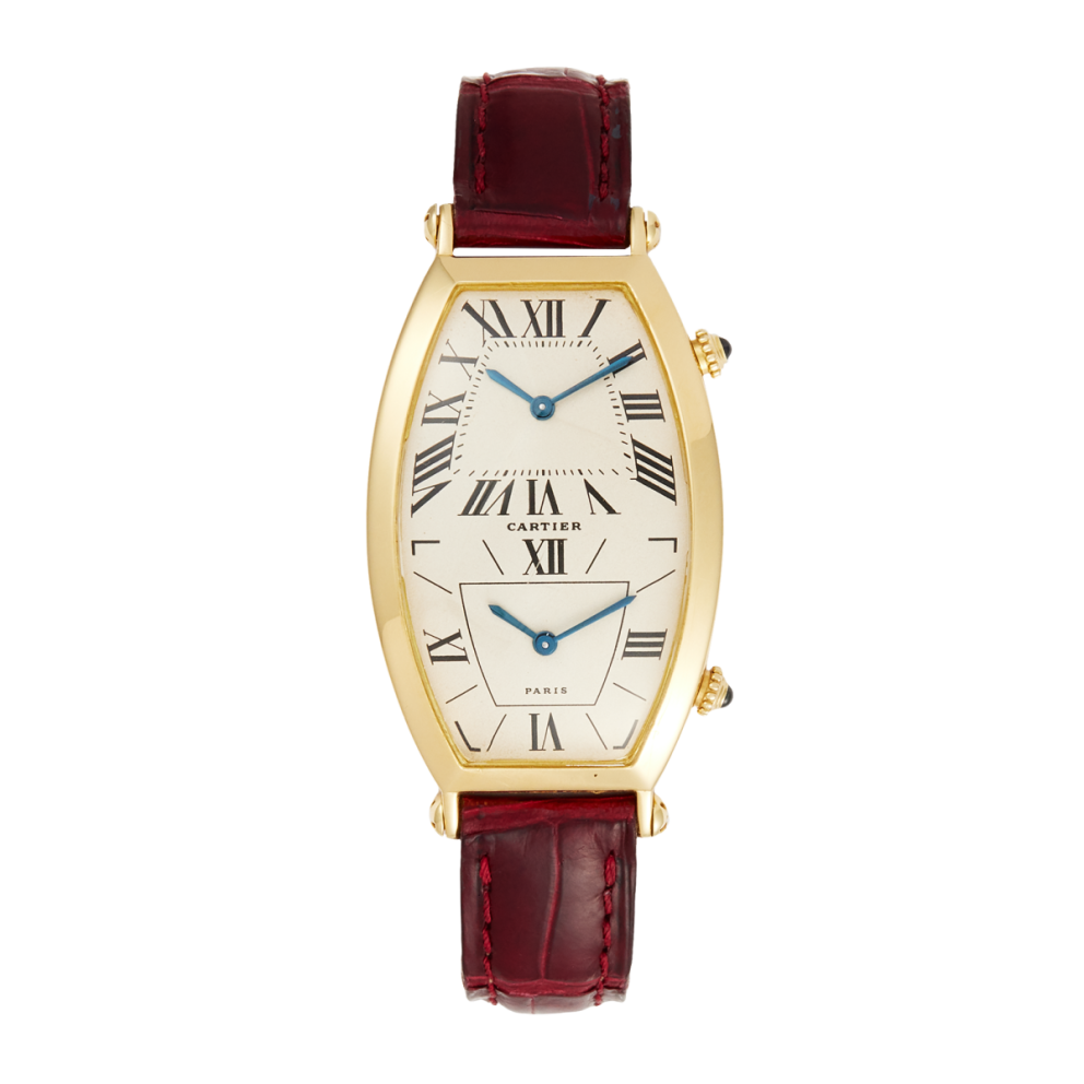 Tonneau Dual Time Yellow Gold White Dial 46mm Product Image