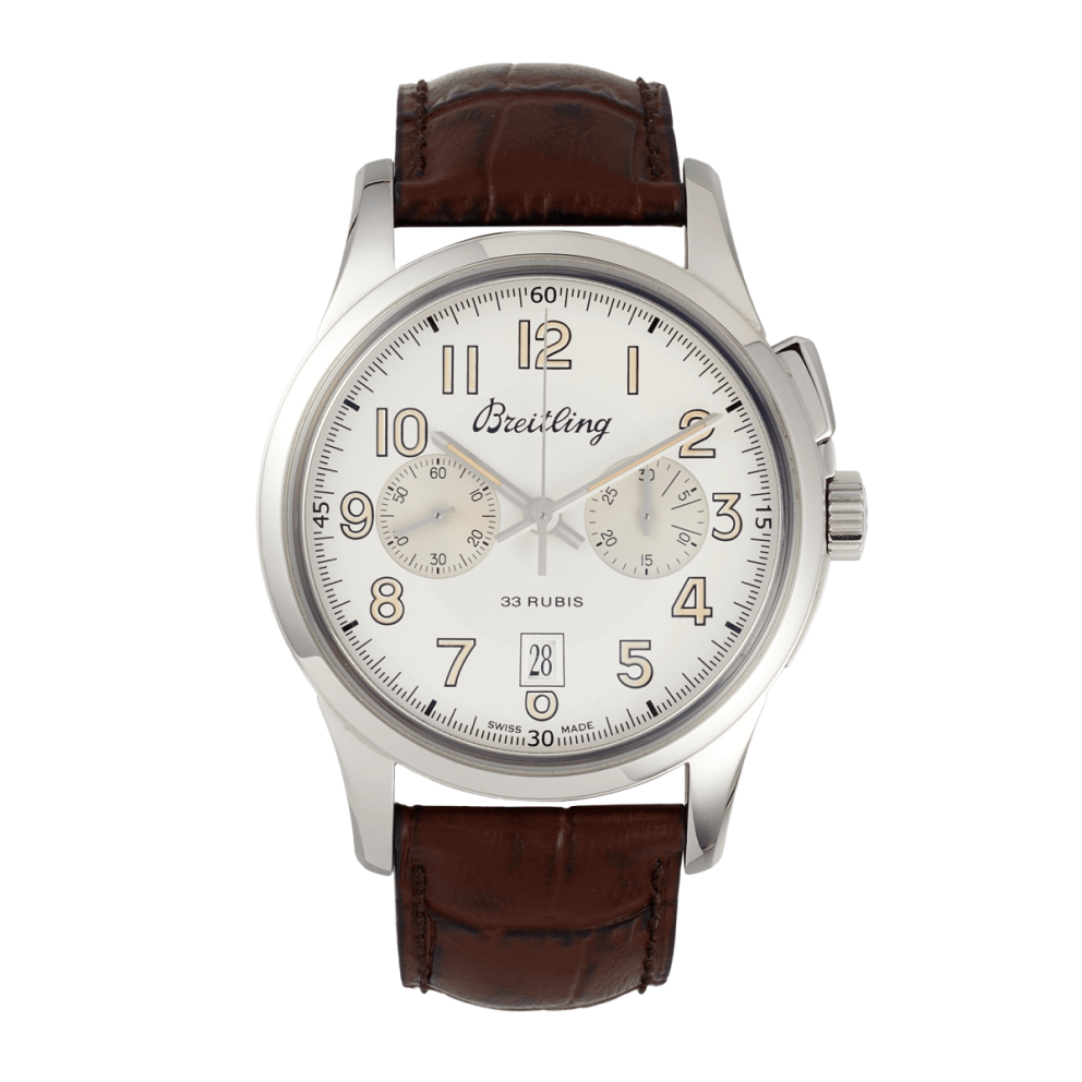 Transocean Chronograph 1915 Steel White Dial 43mm Product Image