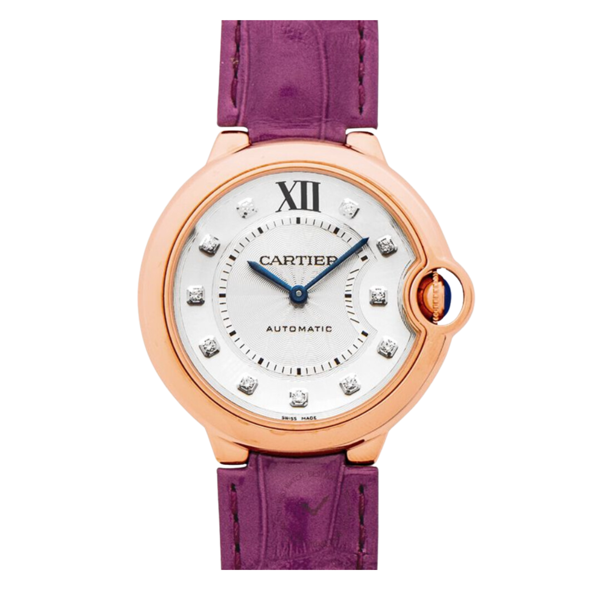 Ballon Bleu de Cartier Rose Gold Diamond Silver Dial 36mm Product Image
