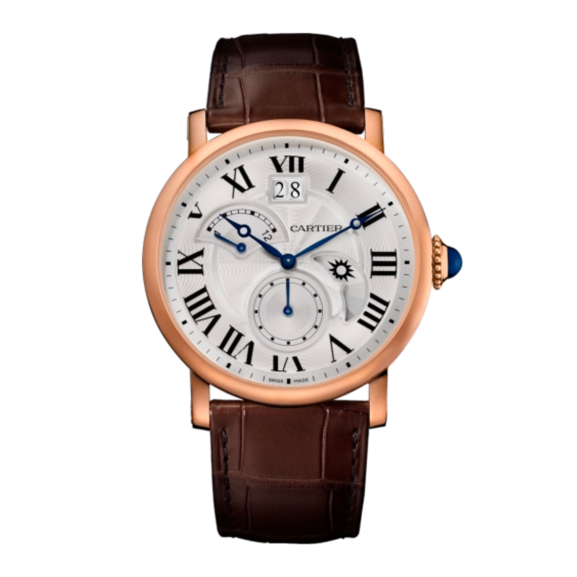 Rotonde de Cartier Second Time Zone Rose Gold Silver Dial 25mm Product Image