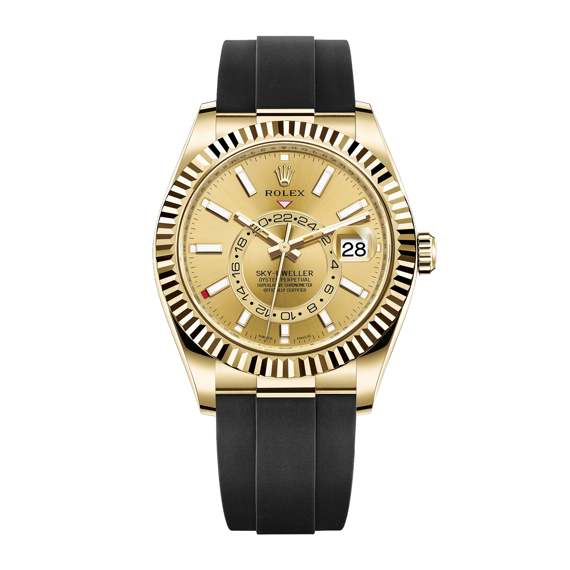 Sky-Dweller Yellow Gold Oysterflex Champagne Dial 42mm Product Image