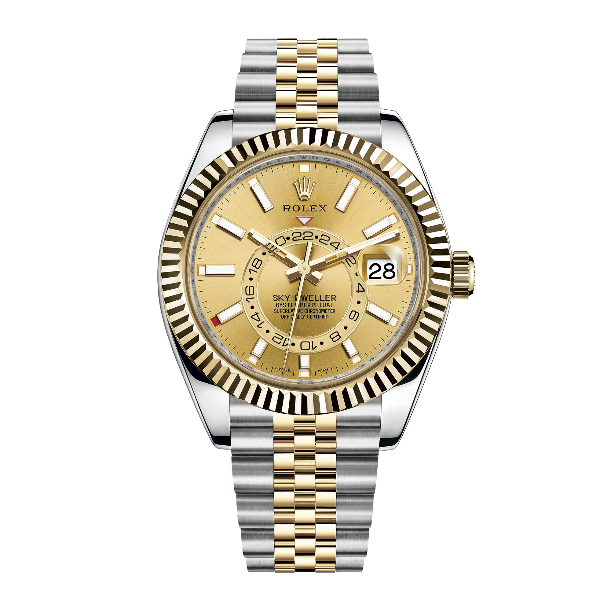 Sky-Dweller Yellow Gold & Steel Jubilee Champagne Dial 42mm Product Image