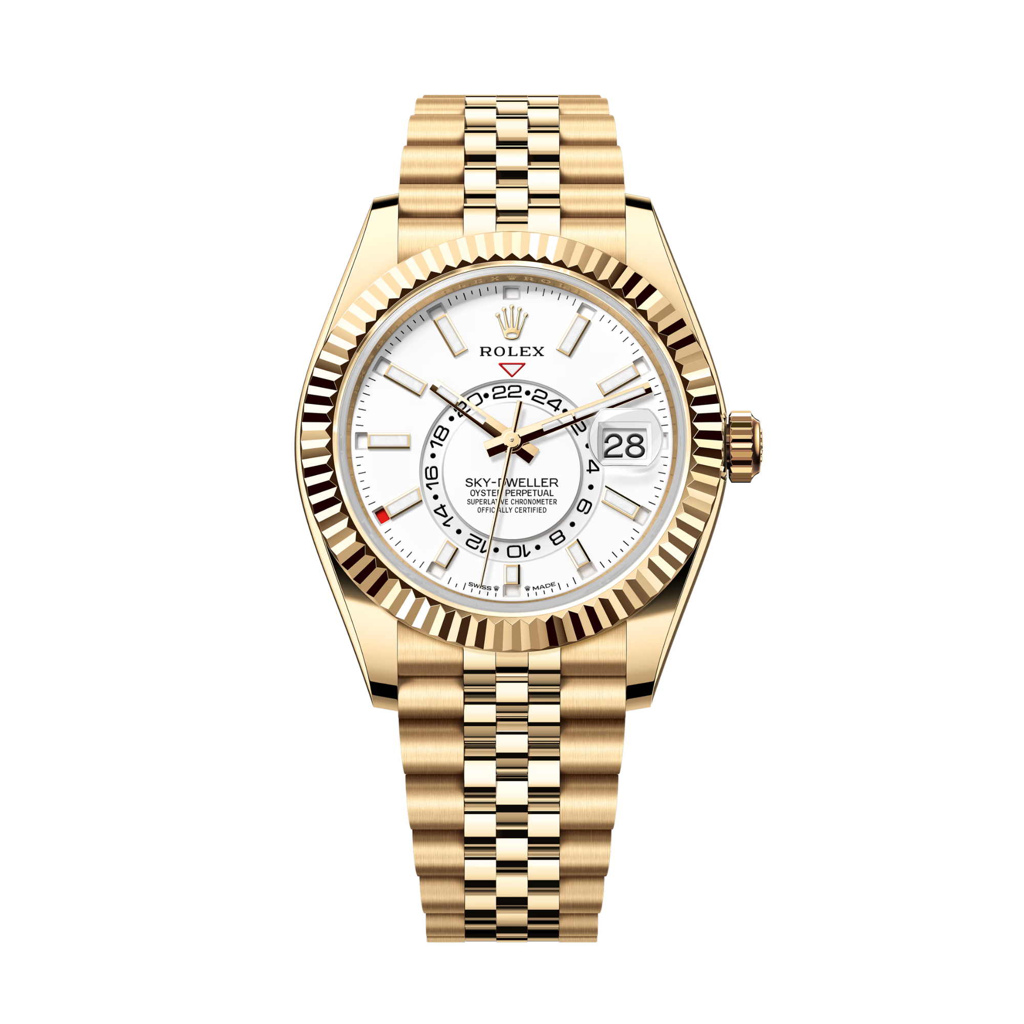 芸能人愛用のおすすめ最新情報 Rolex Sky-Dweller Yellow Gold White Dial 42mm 336938-0006 時計