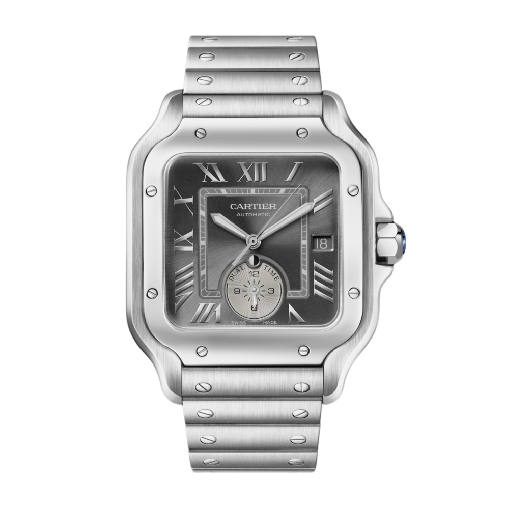 Santos de Cartier Dual Time Steel Grey Dial 40mm Product Image