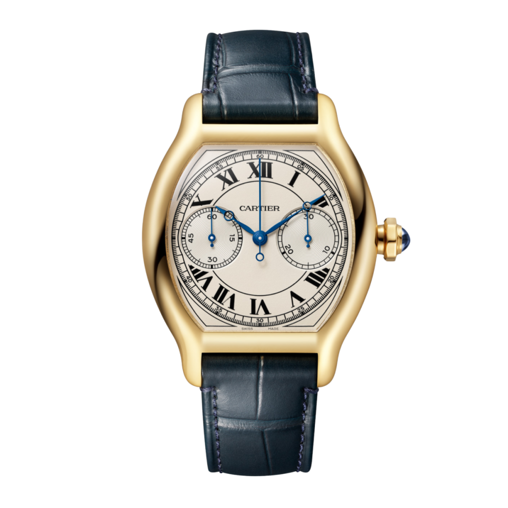 Tortue Privé Monopoussoir Chronograph Yellow Gold White Dial 34mm Product Image