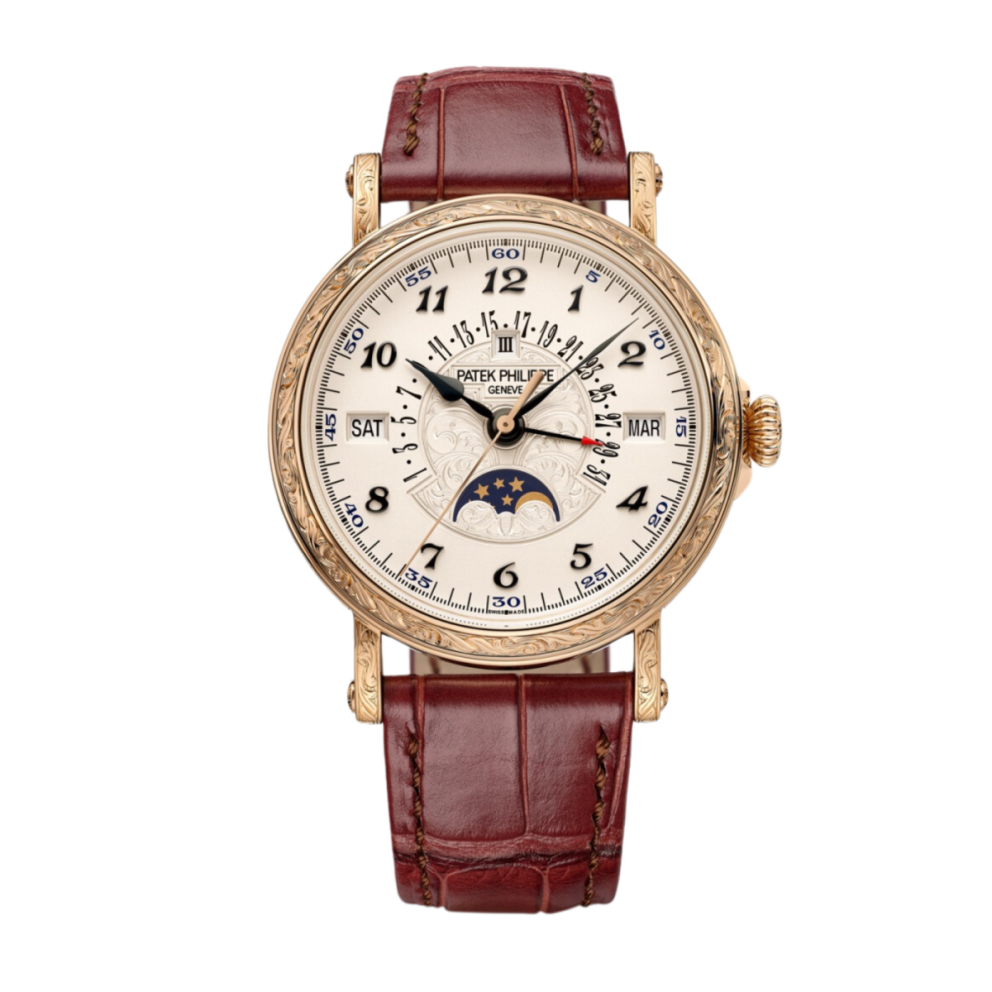 Retrograde Perpetual Calendar Rare Handcrafts Rose Gold White Dial 38mm Product Image